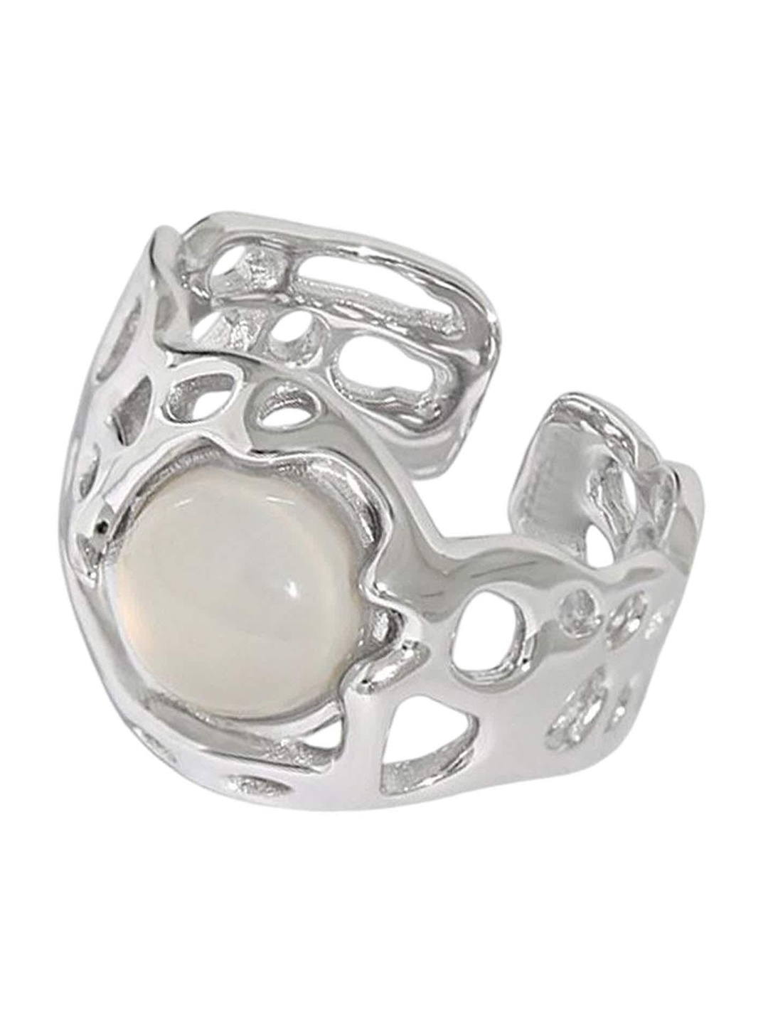 

Lyla Adjustable Finger Ring, Silver