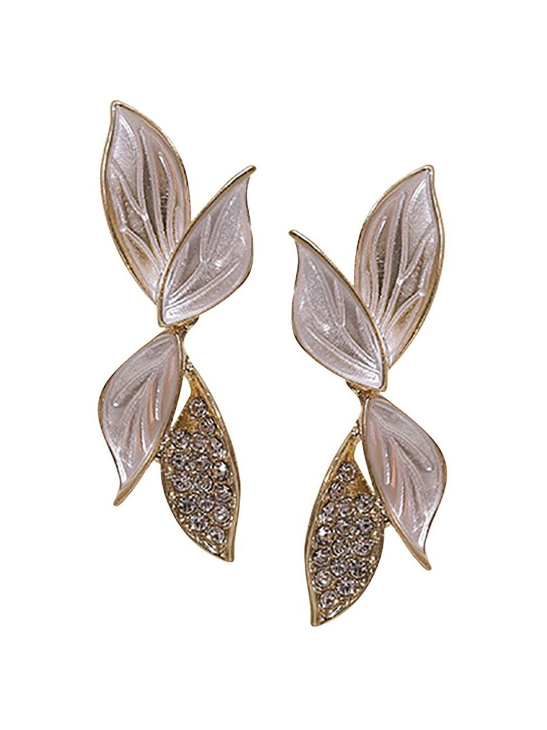 

VAGHBHATT Zircon Studded Drop Earrings, Gold