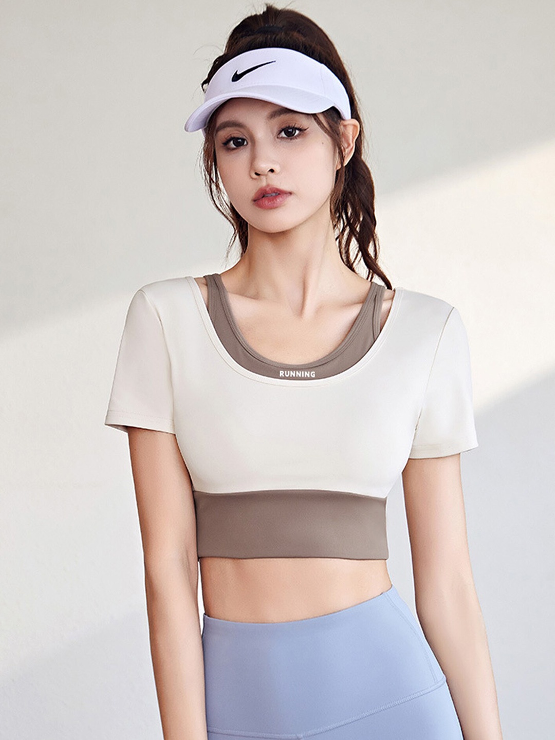 

LULU & SKY Crop Top & Leggings Co-Ords Set, Khaki