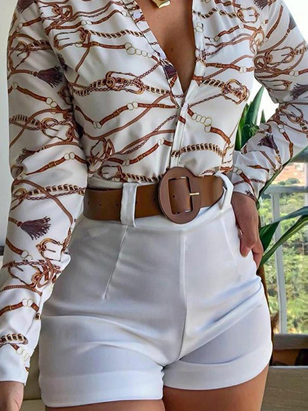 

LULU & SKY Printed Shirt With Shorts Co-Ords, White