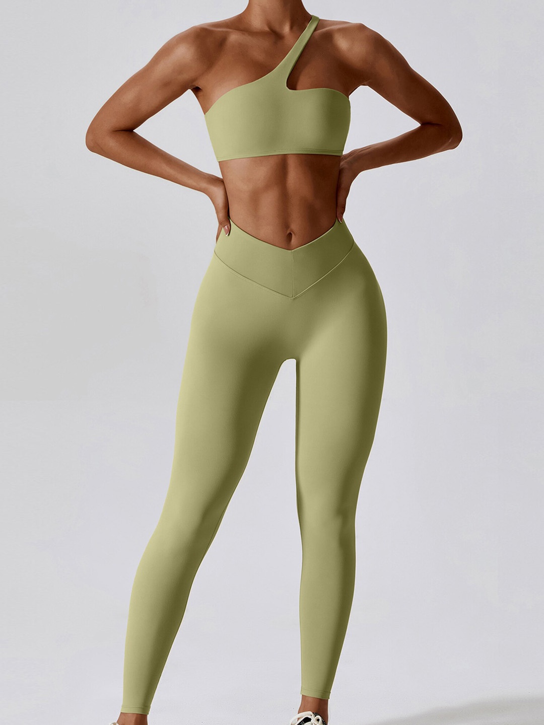 

LULU & SKY Sports Bra & Tights Activewear Yoga Tracksuit, Green