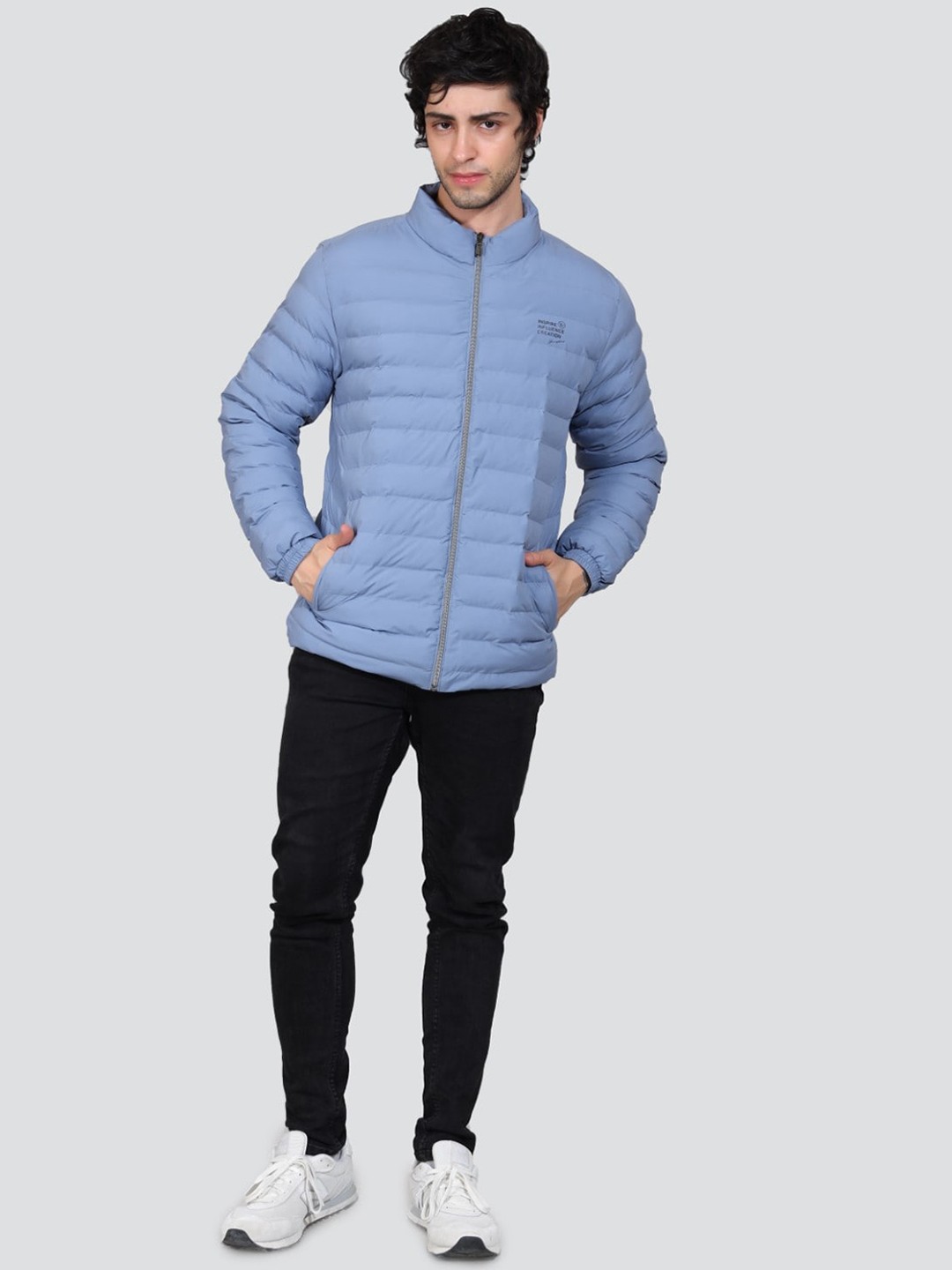 

YOUNG CLUB CLASSIC Mock Collar Puffer Jacket, Blue