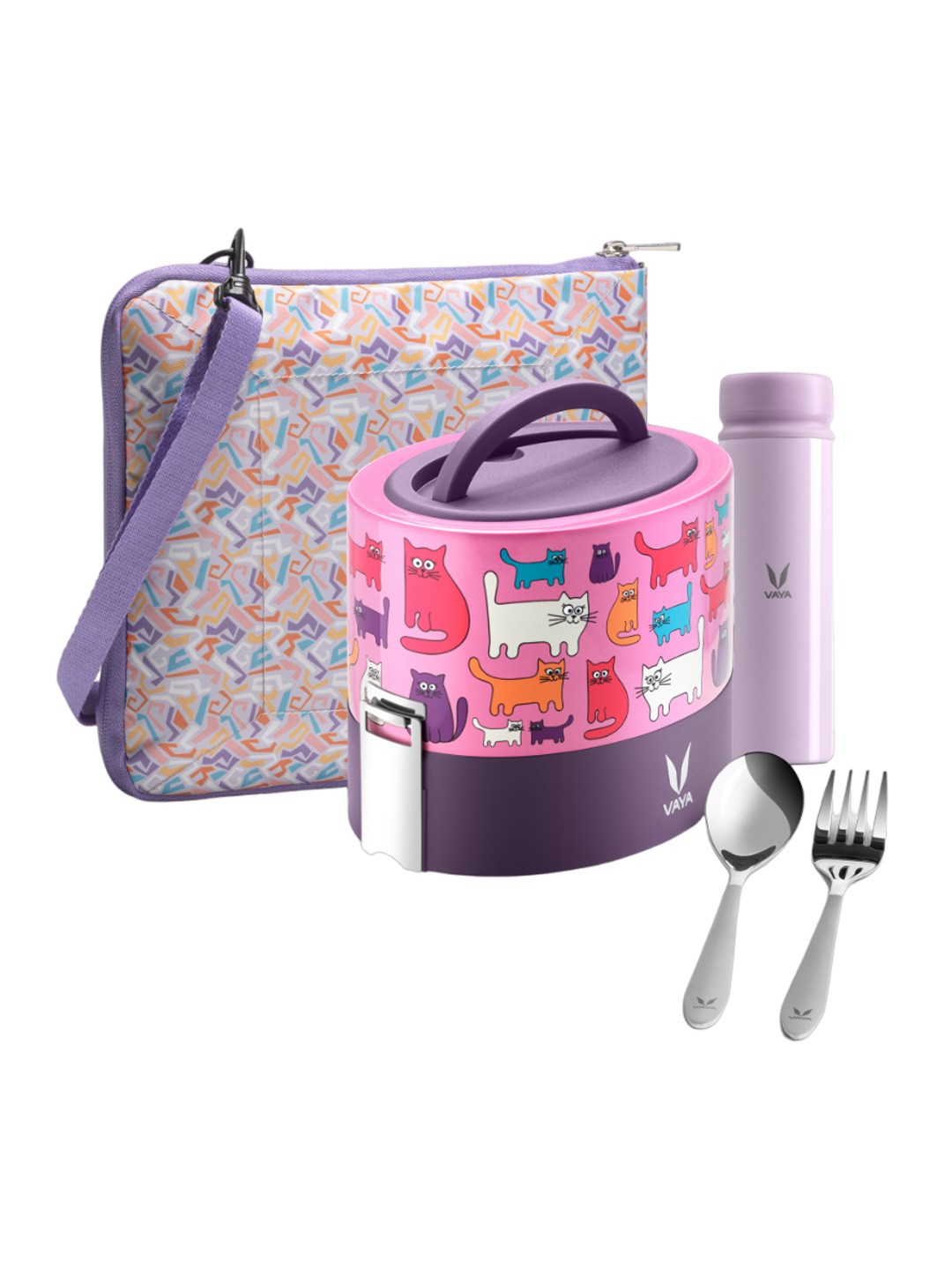 

Vaya Printed Mini Lunch Bag With Sling, Mauve