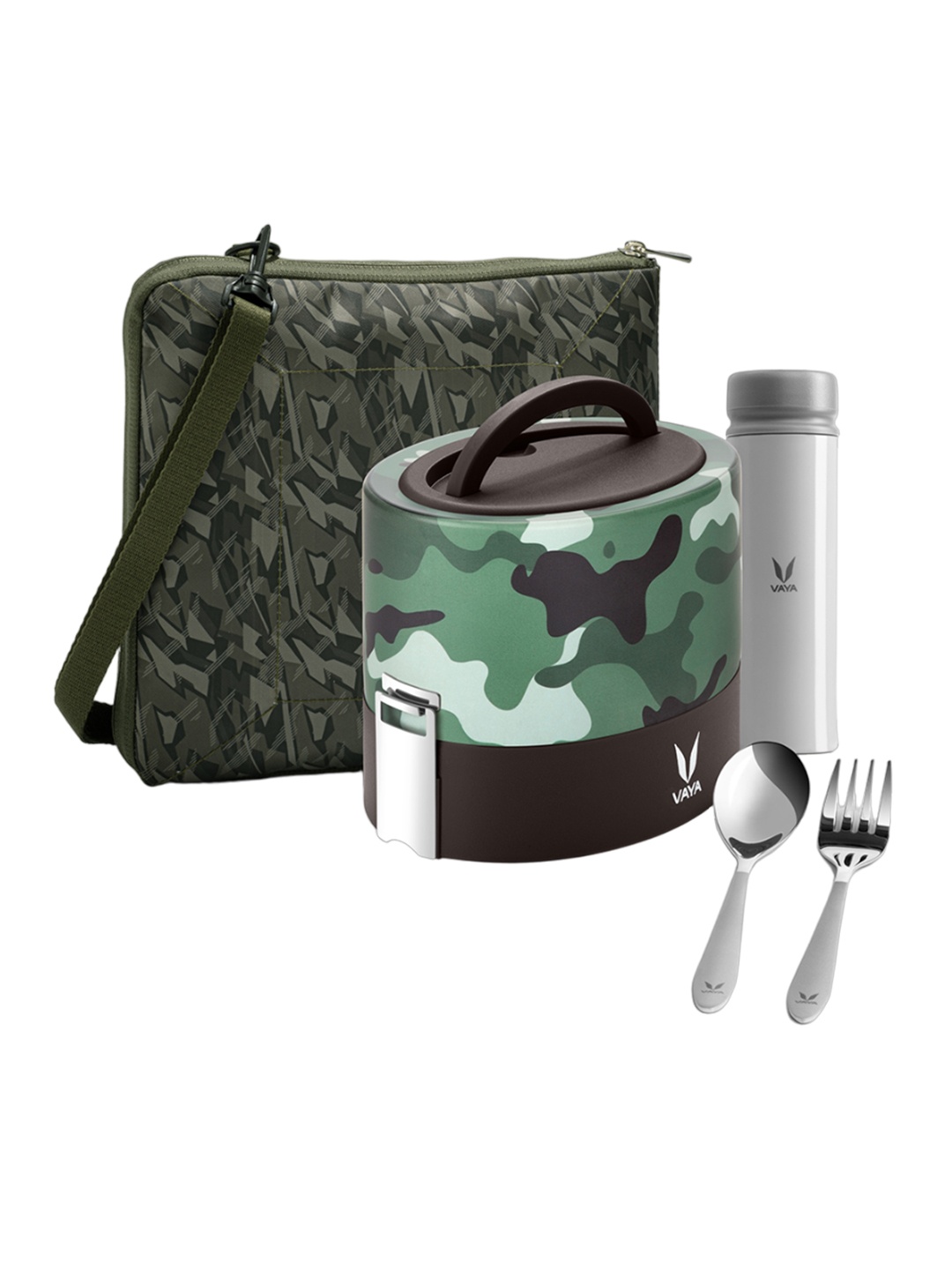 

Vaya Printed Mini Lunch Bag With Sling, Green