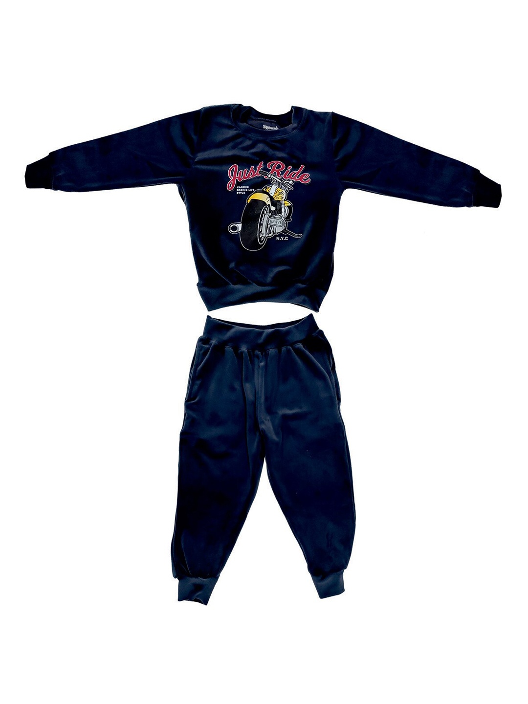 

Zoom Minimondo Kids Graphic Printed Night suit, Navy blue
