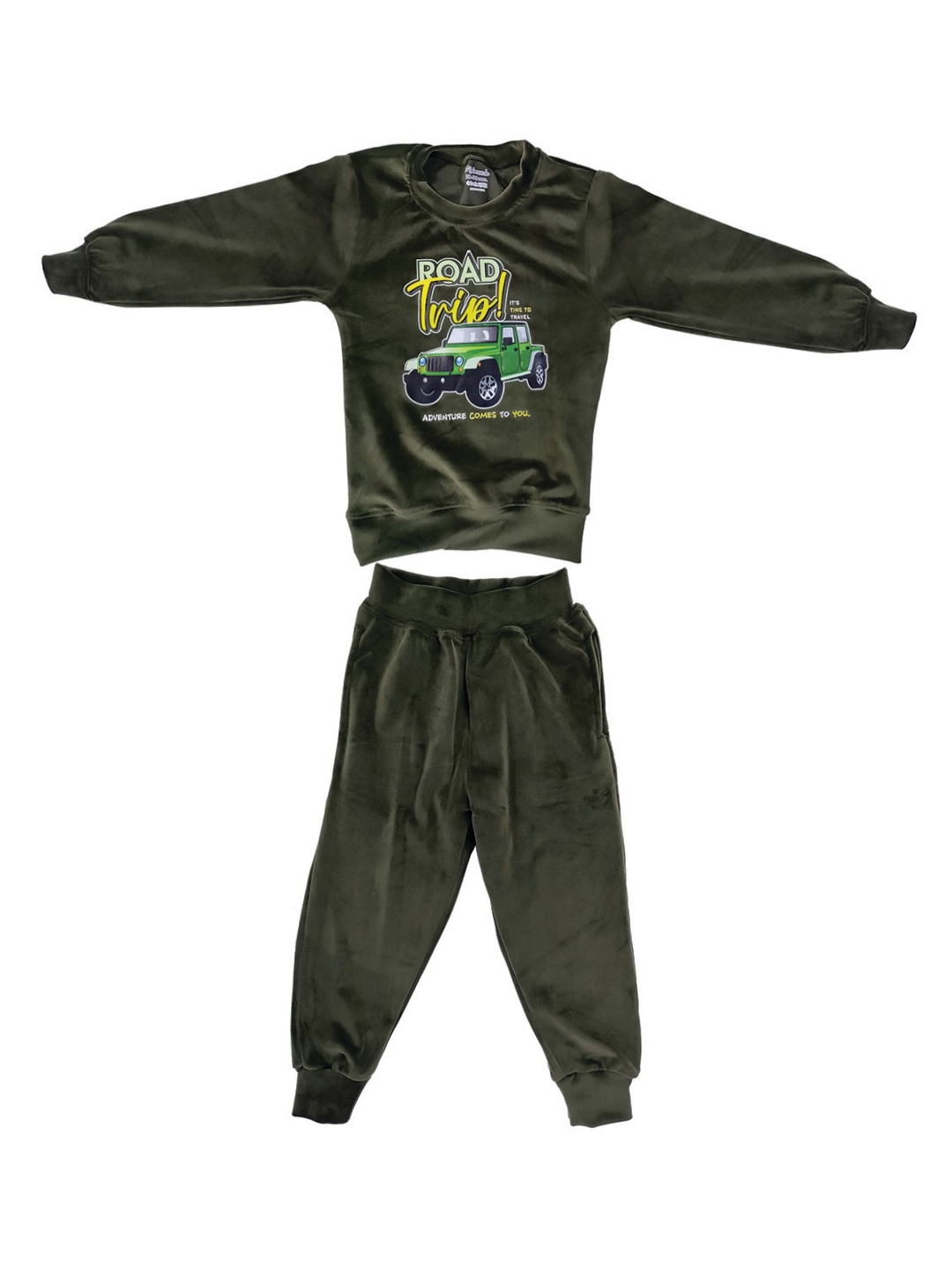 

Zoom Minimondo Kids Graphic Printed Night suit, Green