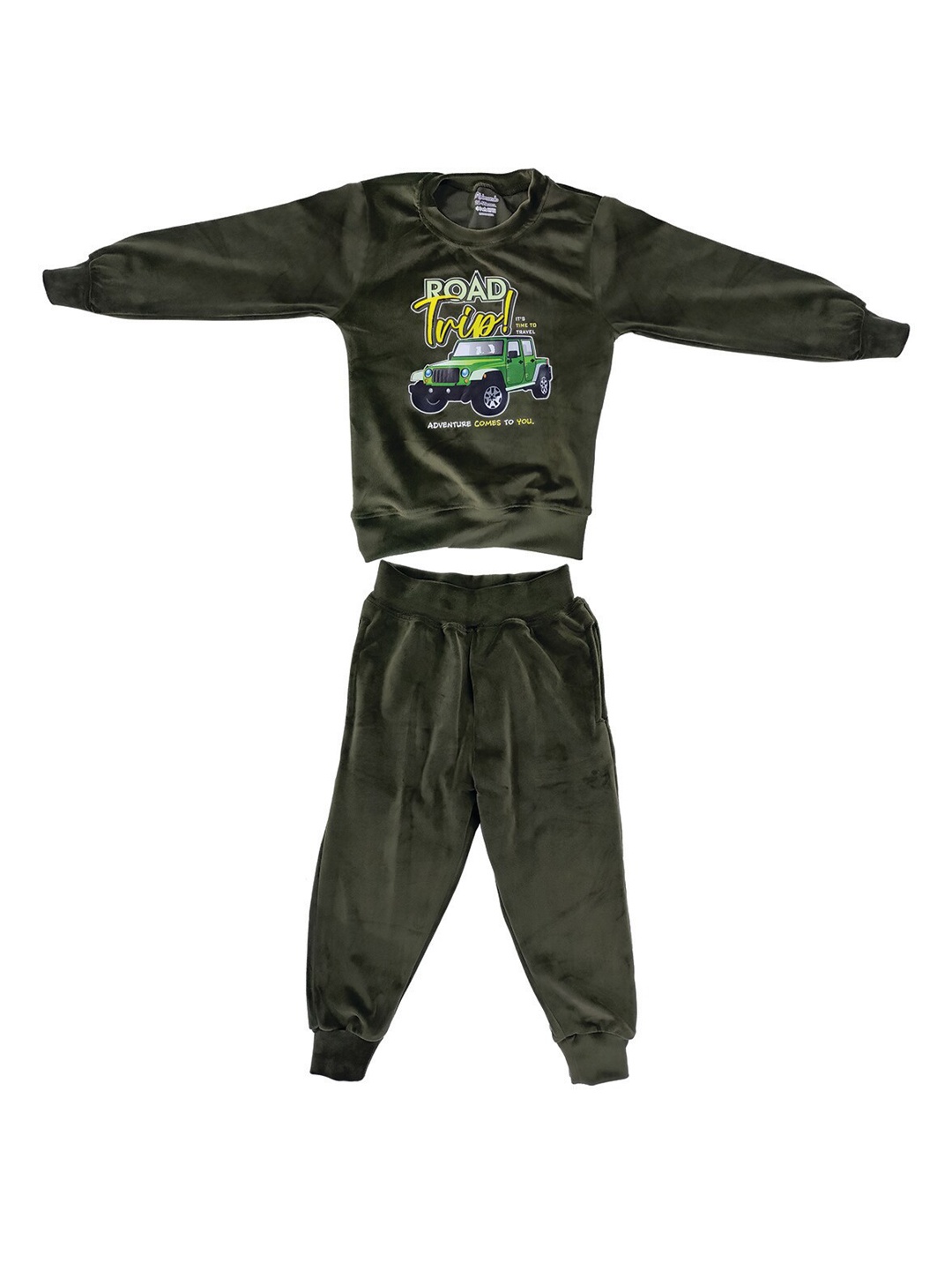 

Zoom Minimondo Kids Graphic Printed Night suit, Green