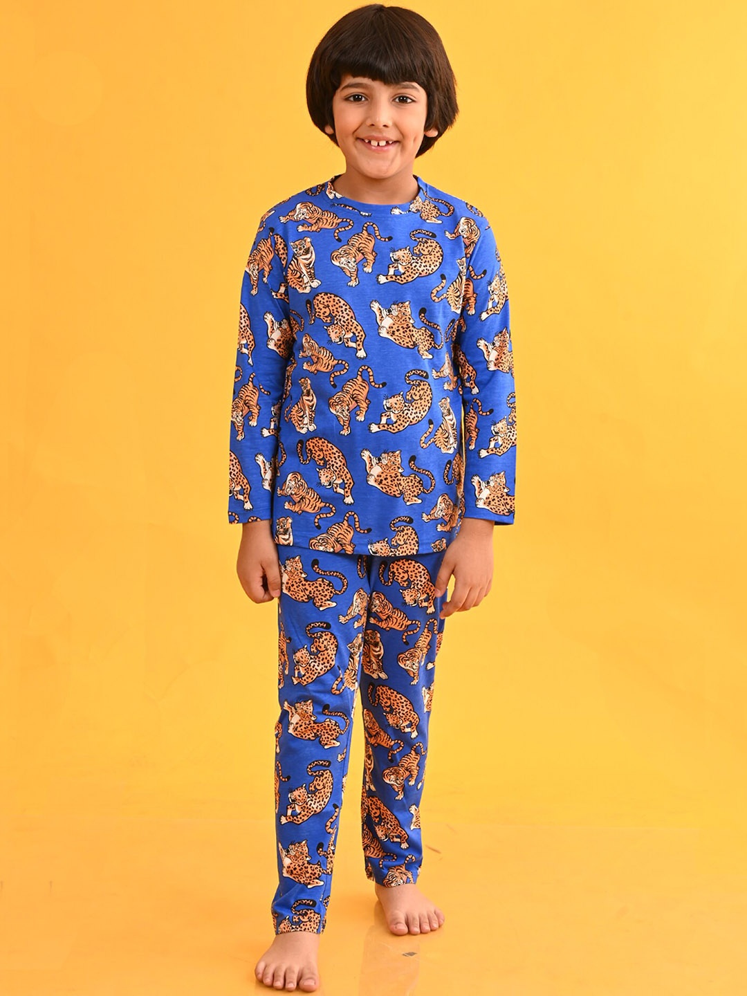 

Anthrilo Boys Conversational Printed Night suit, Blue