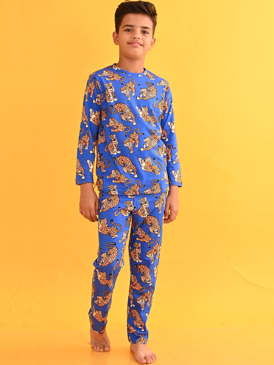 

Anthrilo Boys Conversational Printed Night suit, Blue