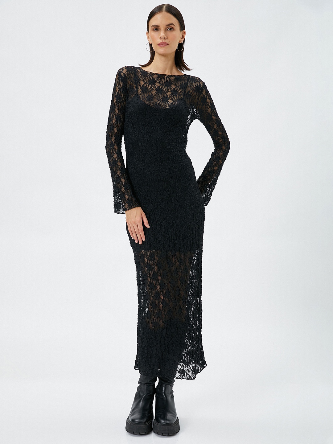 

Koton Sheath Midi Dress, Na