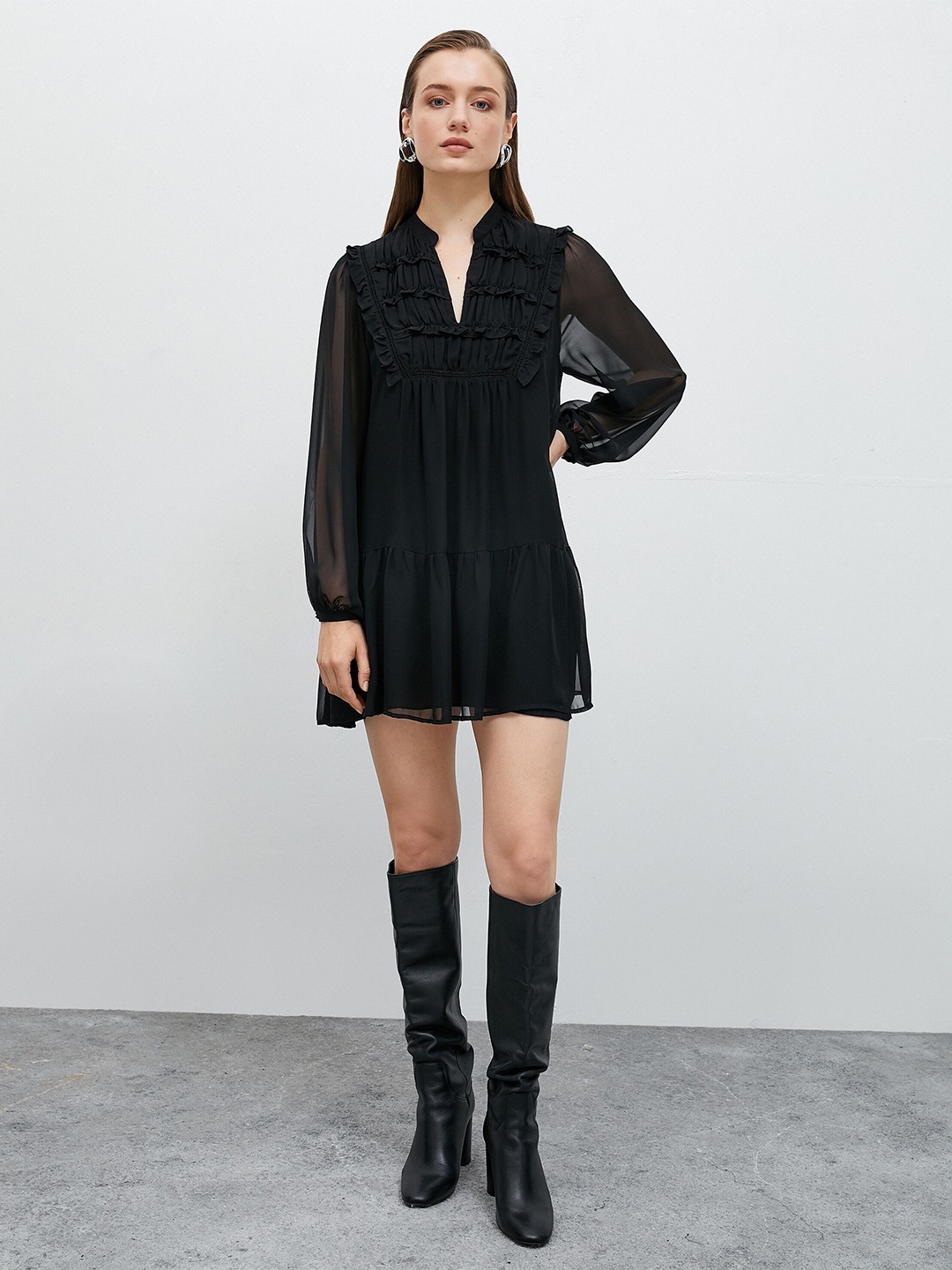 

Koton A-Line Mini Dress, Black