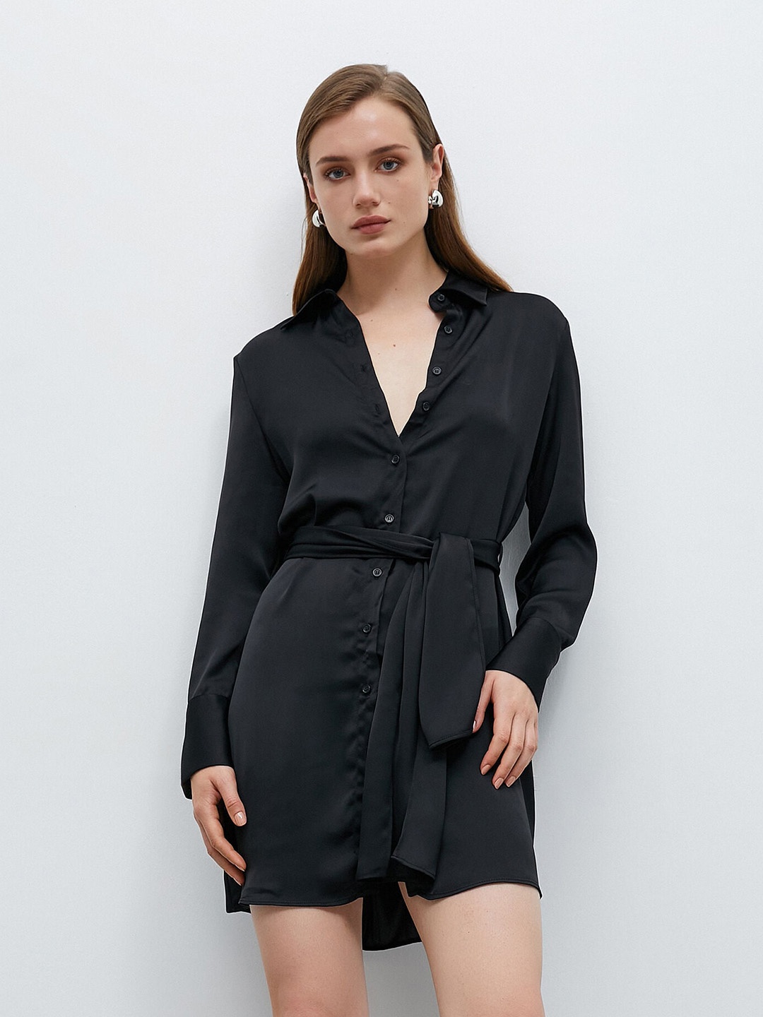 

Koton Cuffed Sleeves Shirt Dress, Na