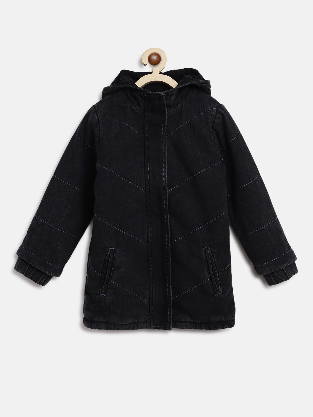

TALES & STORIES Girls Lightweight Cotton Tailored Jacket, Black