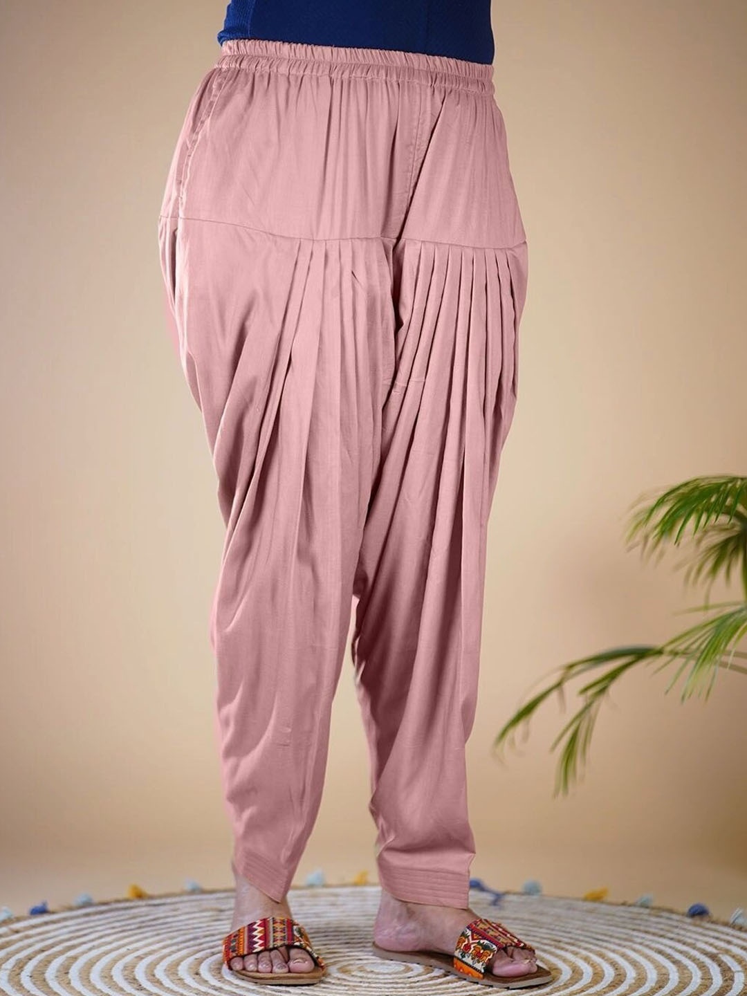 

LetsDressUp Gathered Loose-Fit Salwar, Pink