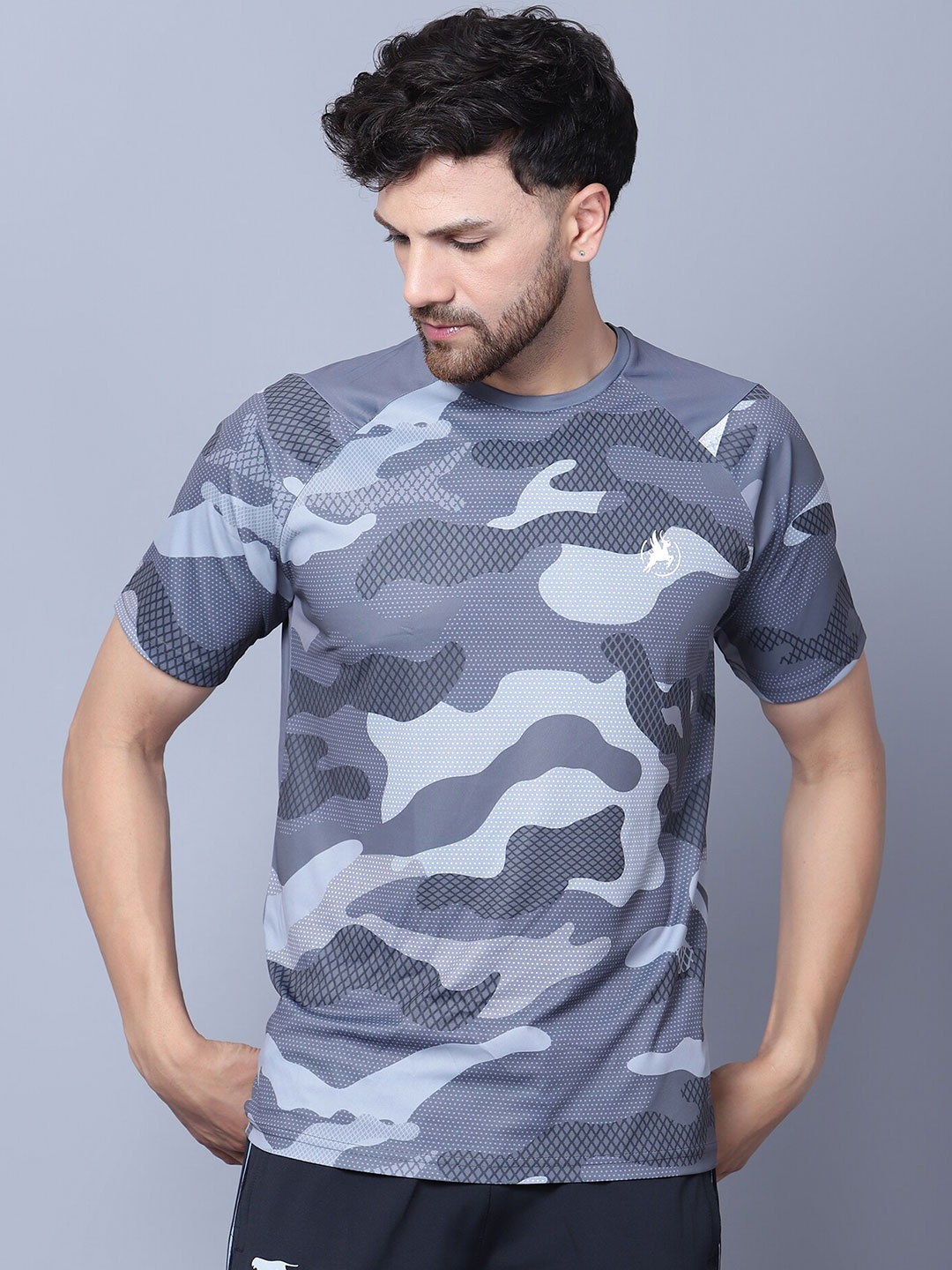 

Trenz Camouflage Printed Dri-FIT T-shirt, Grey