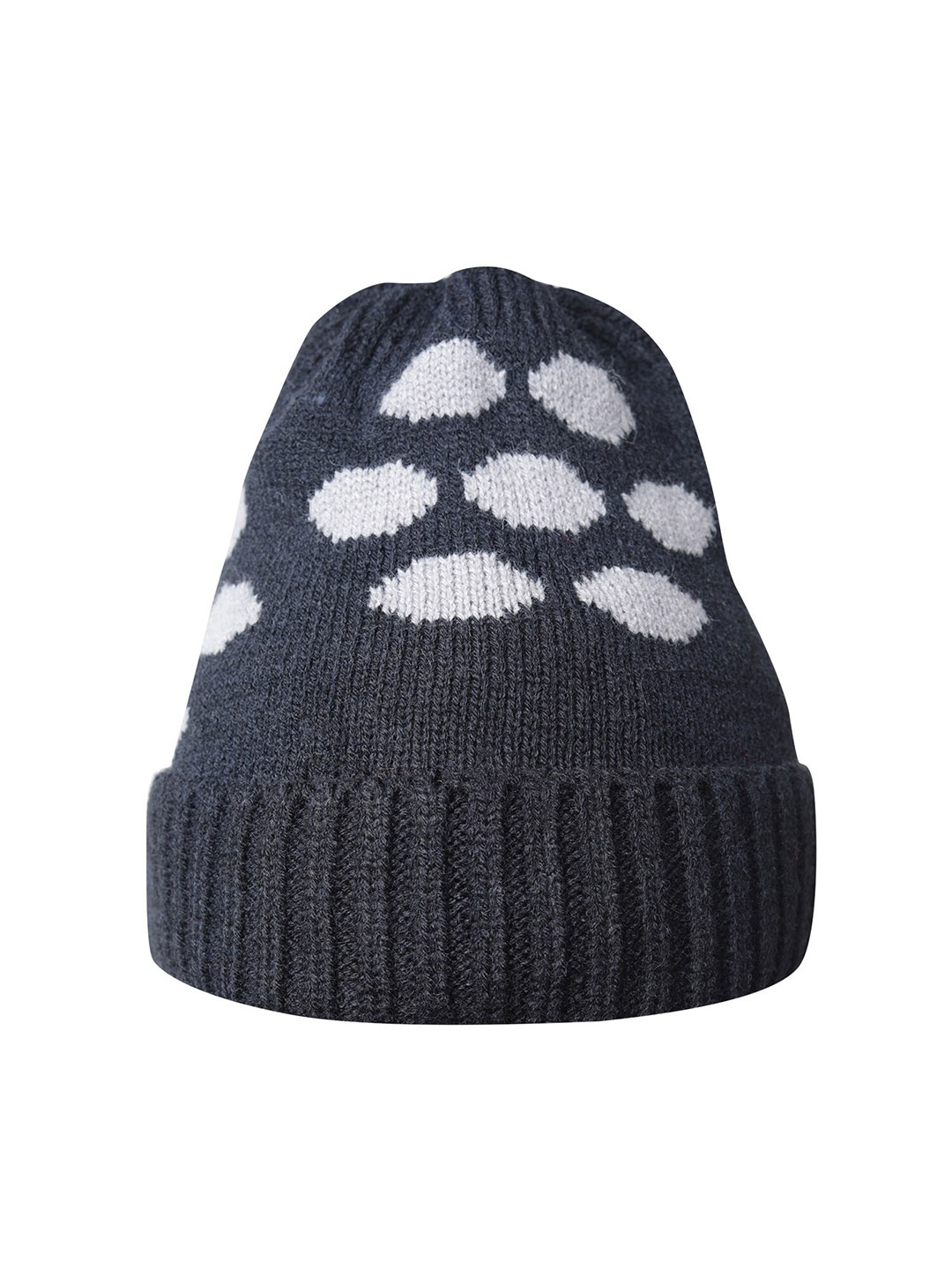 

LOOM LEGACY Women Printed Acrylic Beanie, Black