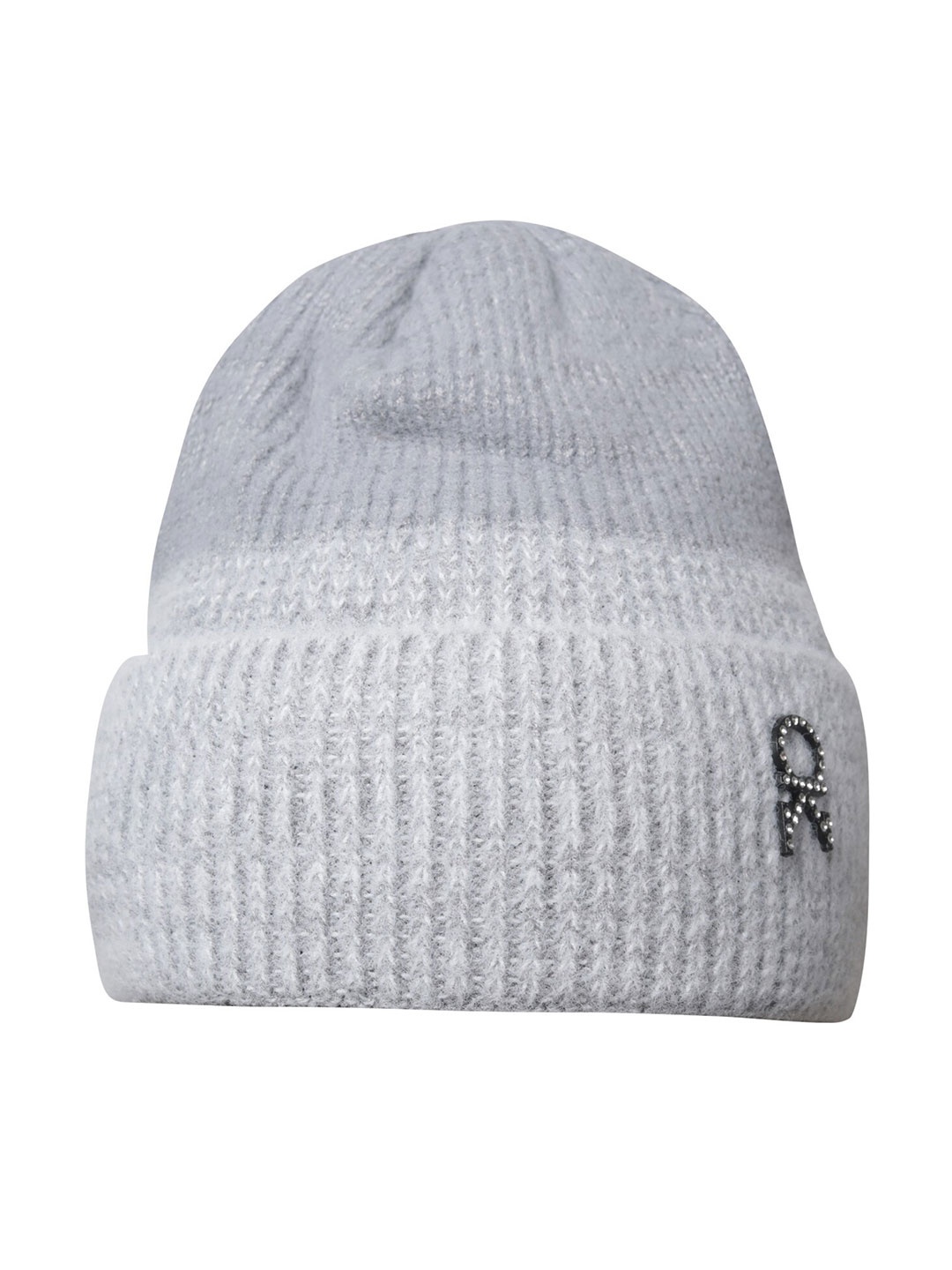 

LOOM LEGACY Women Self Design Beanie, Grey