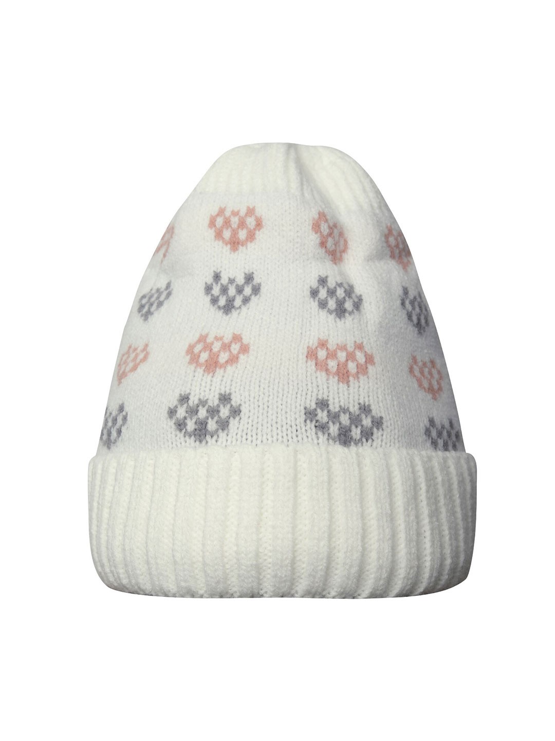 

LOOM LEGACY Women Self Design Beanie, White