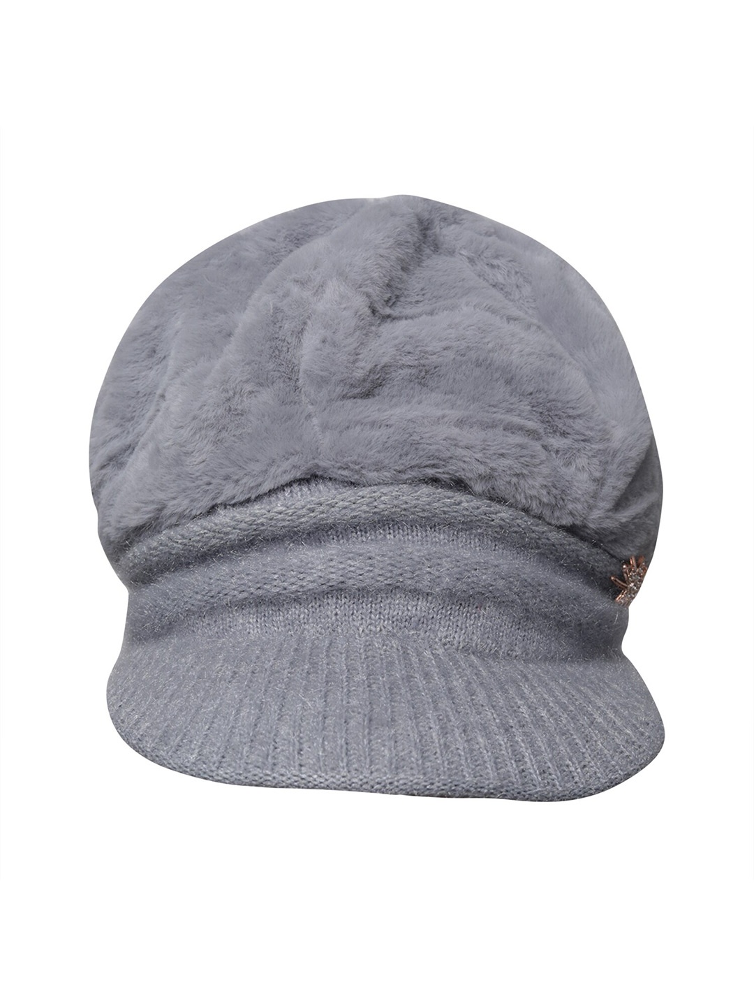 

LOOM LEGACY Women Acrylic Wool Visor Cap, Grey