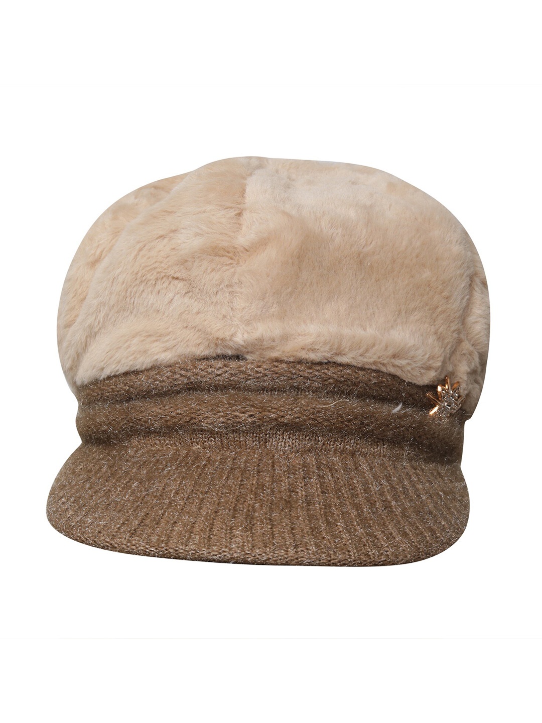 

LOOM LEGACY Women Acrylic Woollen Ascot Cap, Beige
