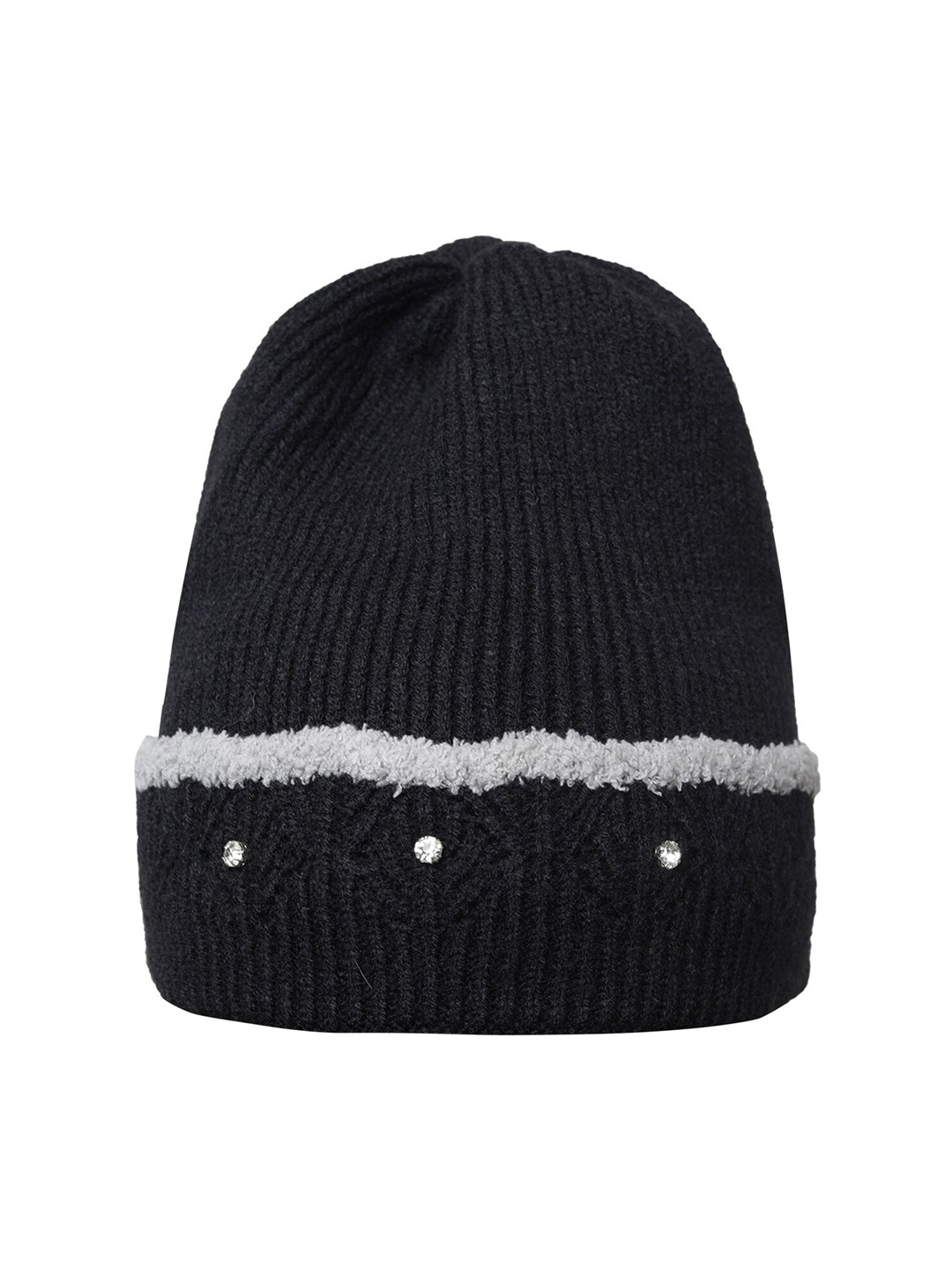 

LOOM LEGACY Women Embellished Acrylic Wool Beanie, Black
