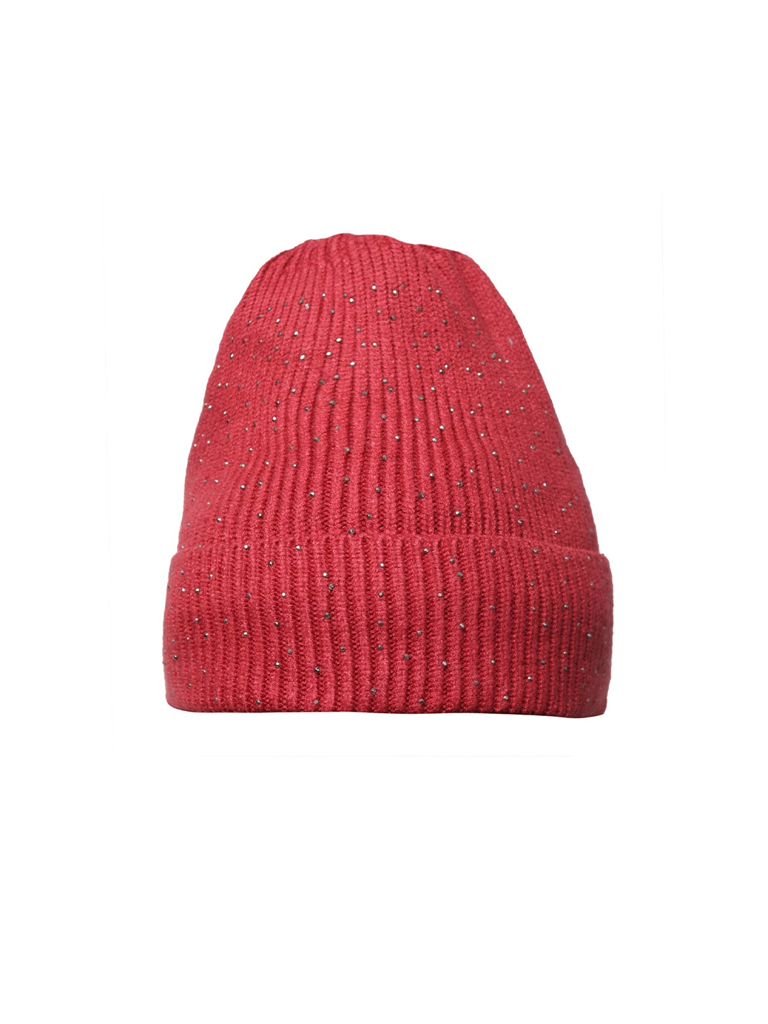 

LOOM LEGACY Women Embellished Acrylic Wool Beanie, Red