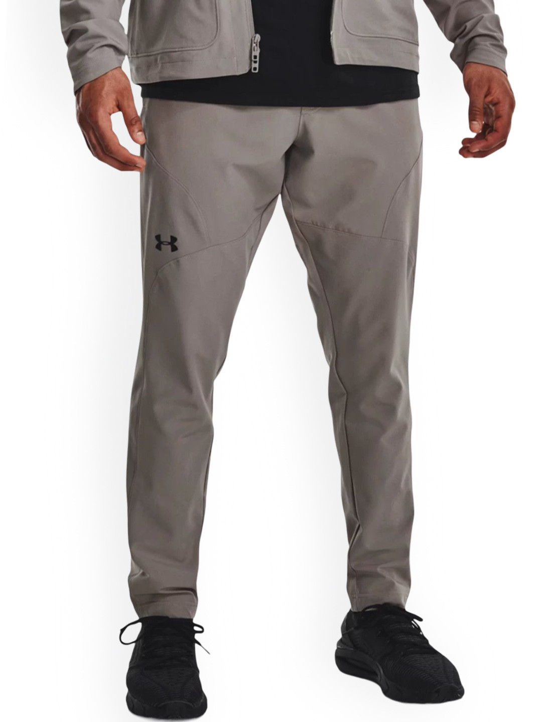 

UNDER ARMOUR Men Unstoppable Tapered Slim Fit Track Pants, Grey