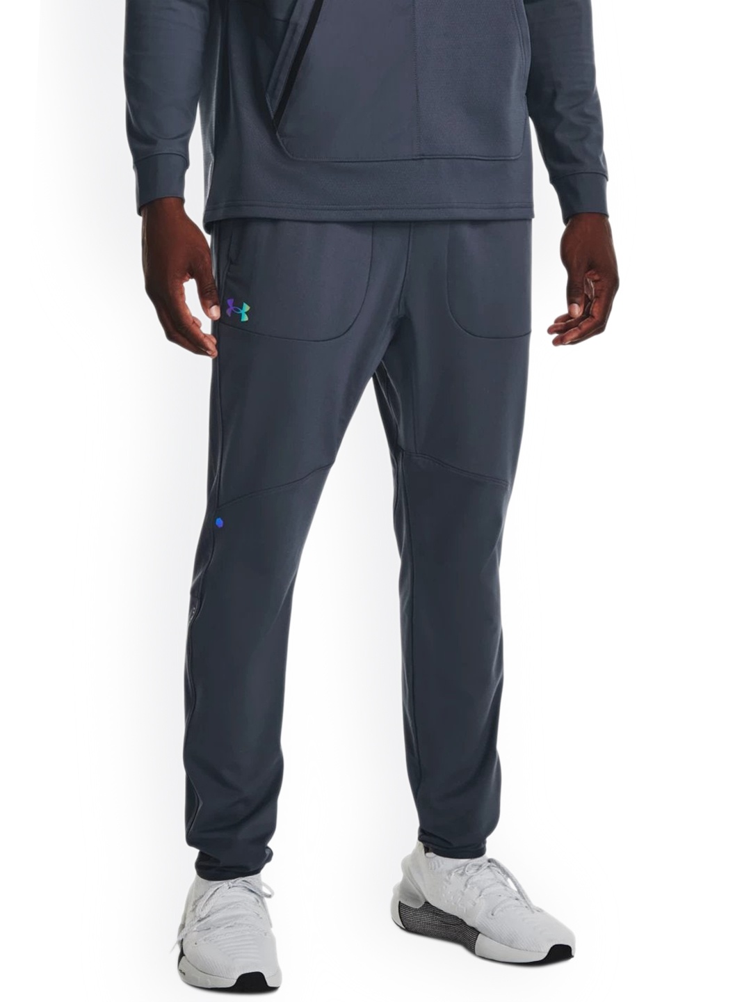 

UNDER ARMOUR Rush All Purpose Men Slim Fit Mid-Rise Track Pants, Grey