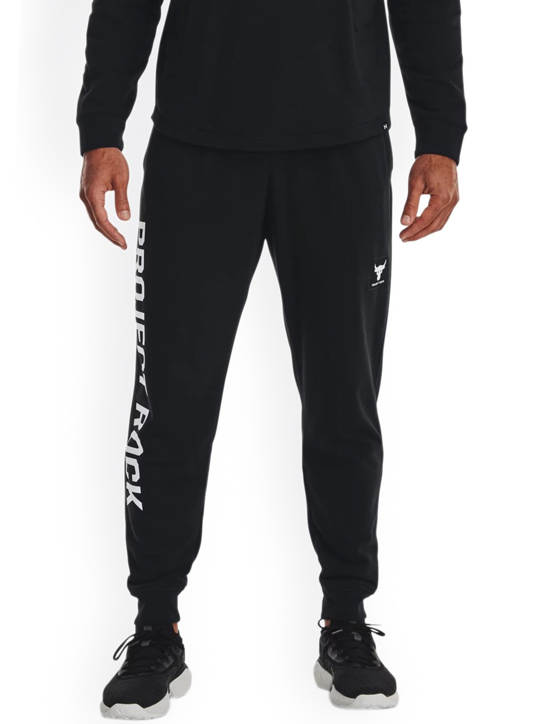 

UNDER ARMOUR Men Project Rock Printed Relaxed Fit Terry Joggers, Black