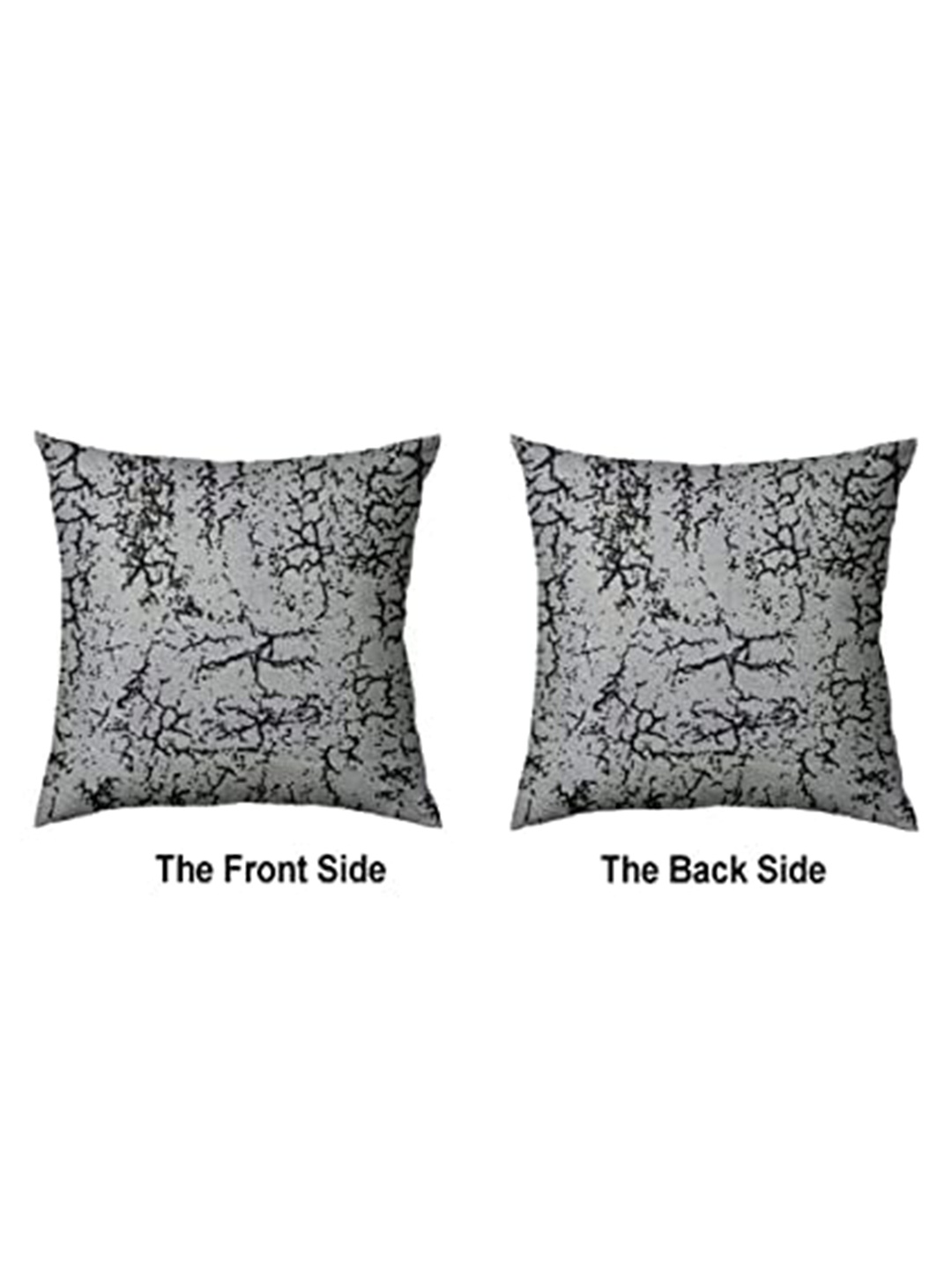 

Lushomes Grey 4 Pieces Printed Velvet Car Cushion Pillows