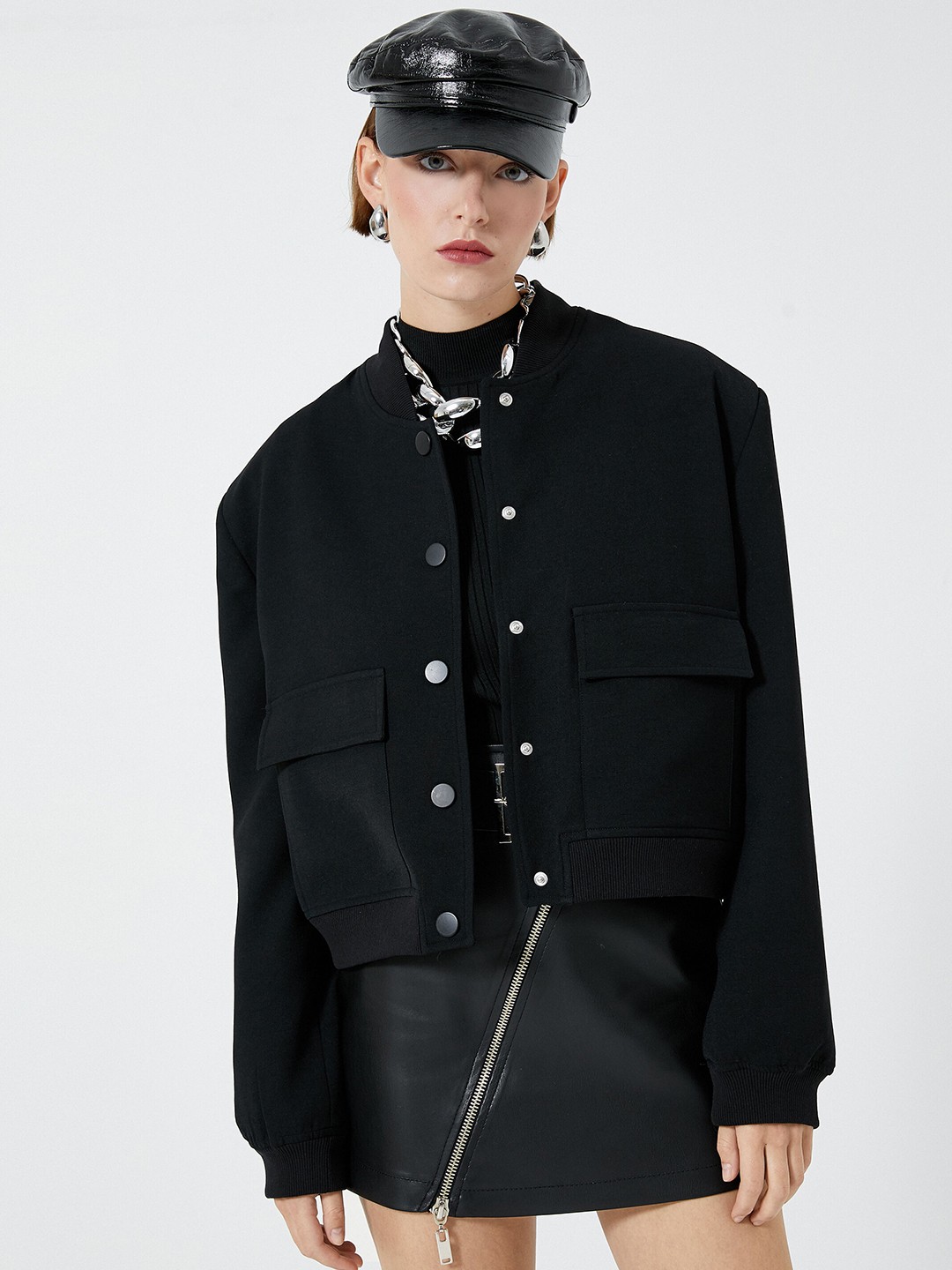

Koton Mandarin Collar Tailored Jacket, Black