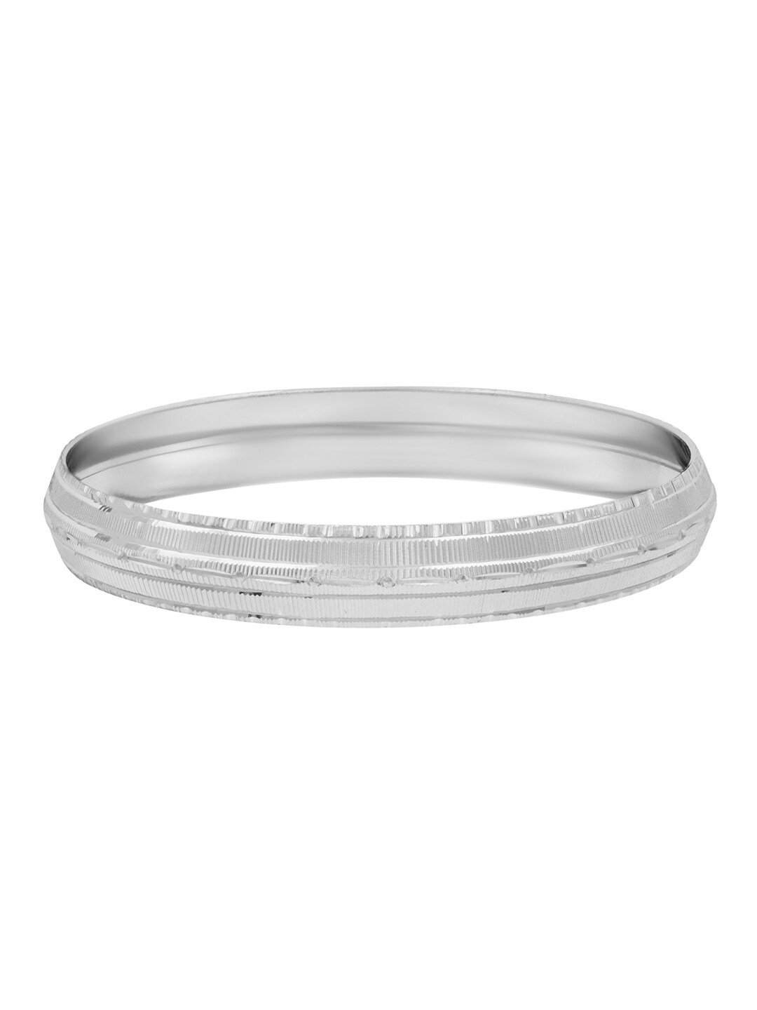 

bodha Men Silver-Plated Kada Bracelet