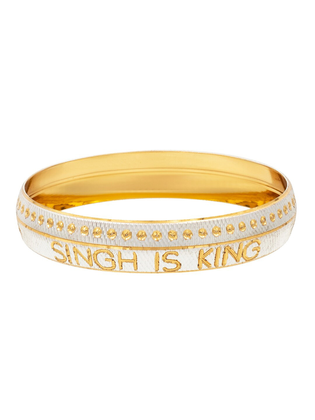 

bodha Men Gold Plated Kada Bracelet