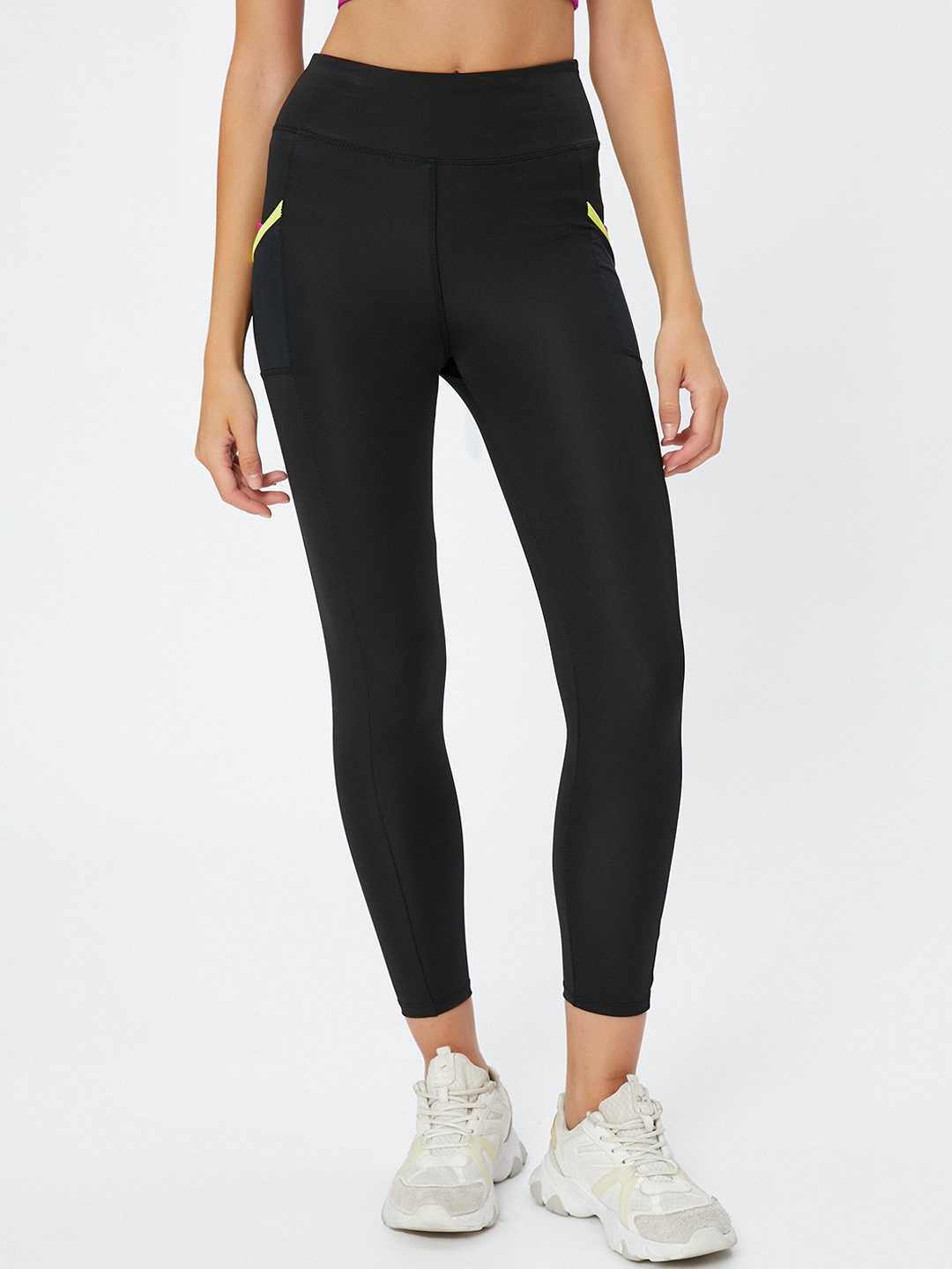 

Koton Side Pockets Ankle Length Tights, Black