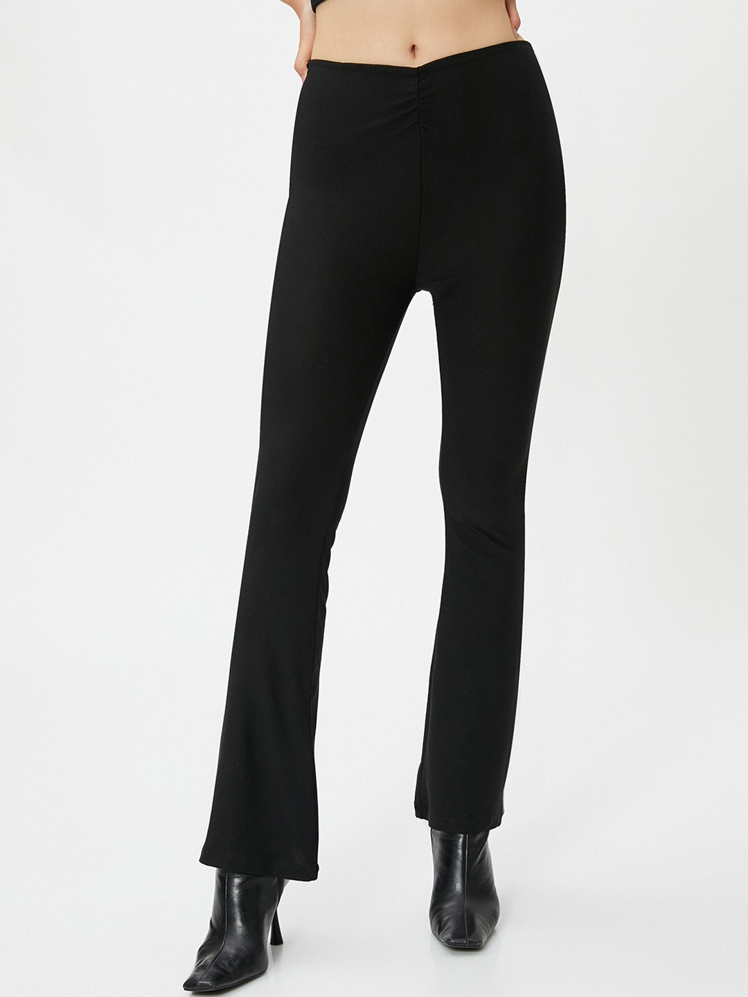 

Koton Women Mid Rise Trousers, Black