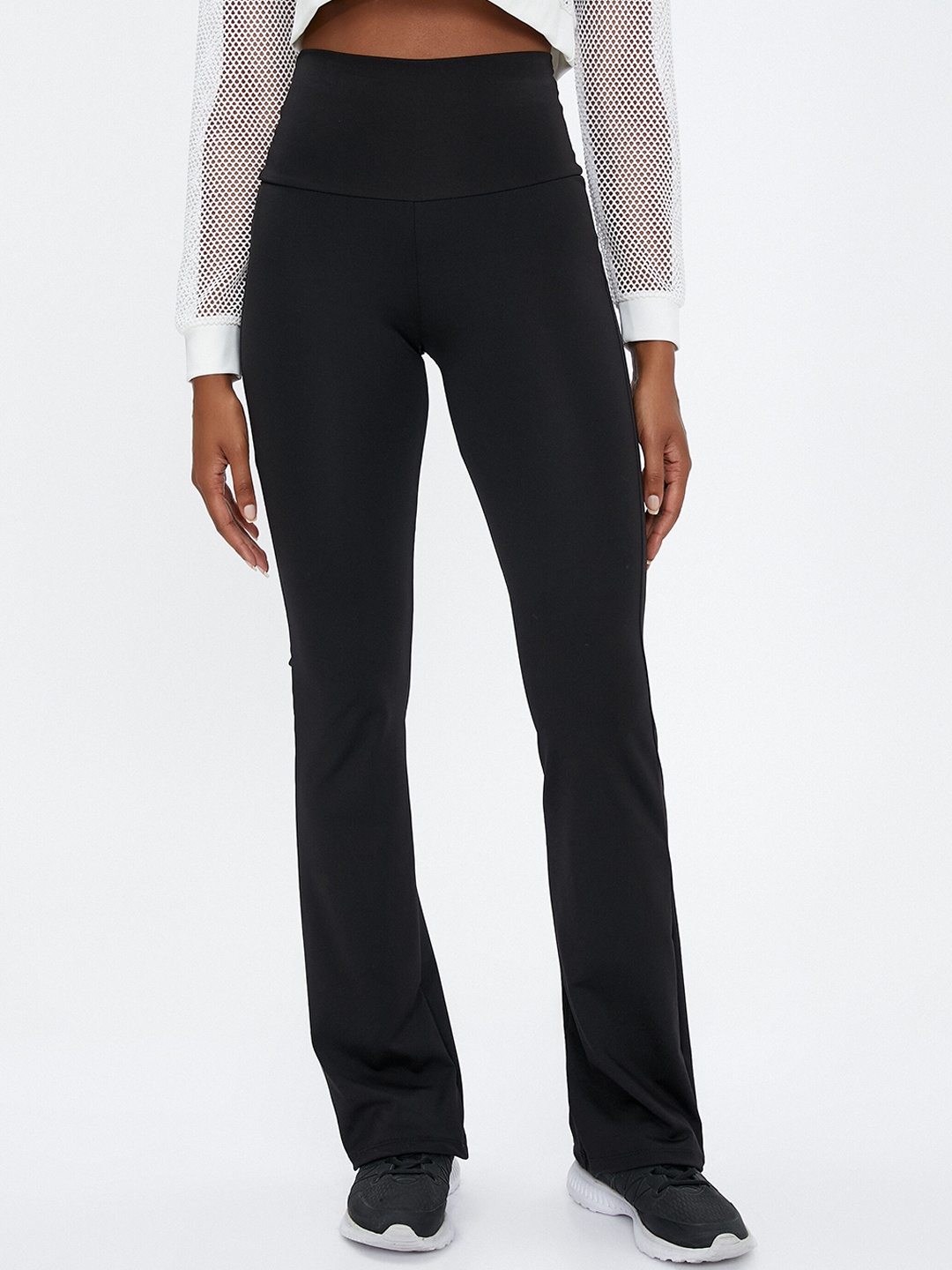 

Koton Women High Rise Easy Wash Trousers, Black