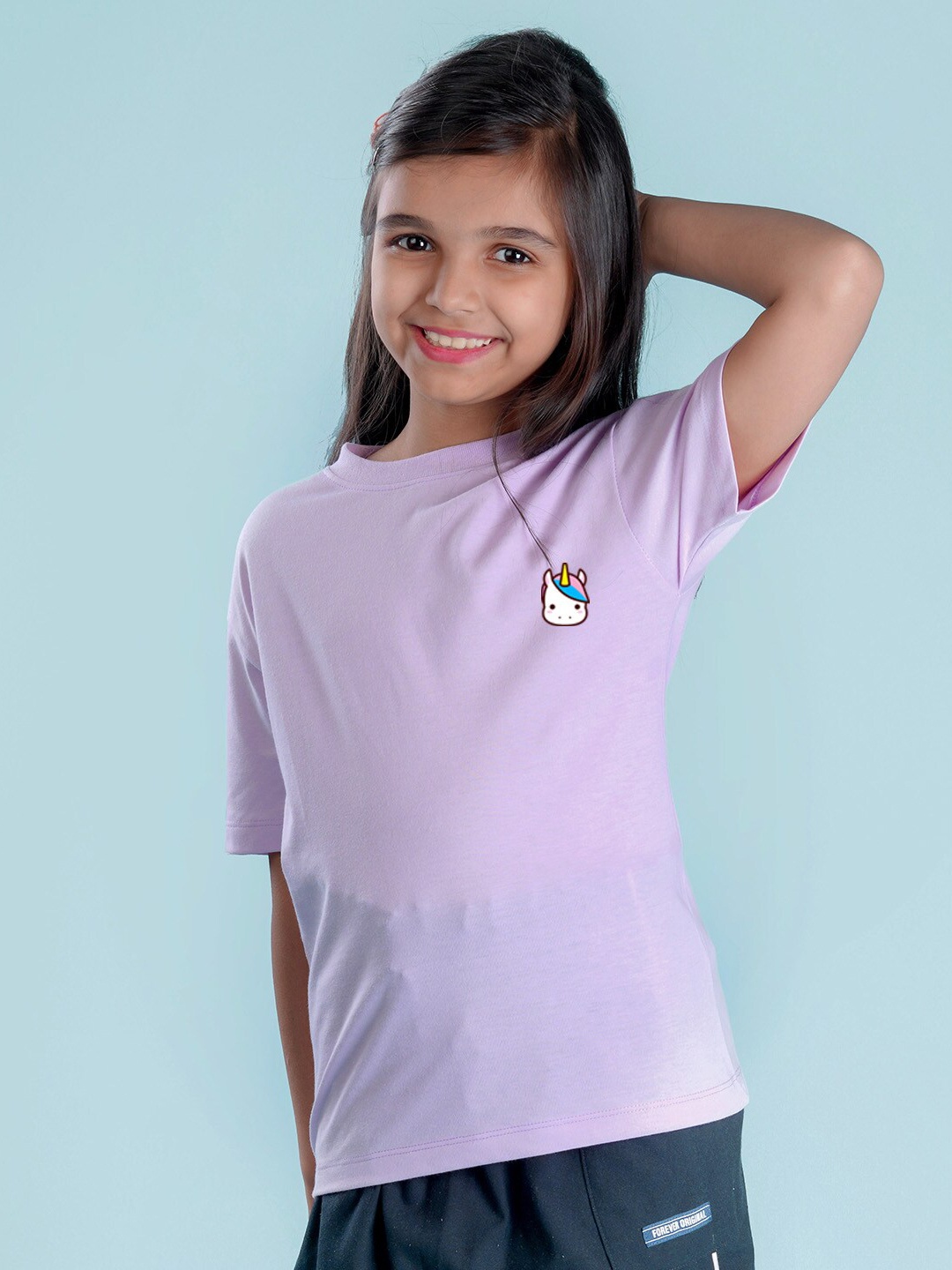 

NUSYL Girls Oversized T-shirt, Purple
