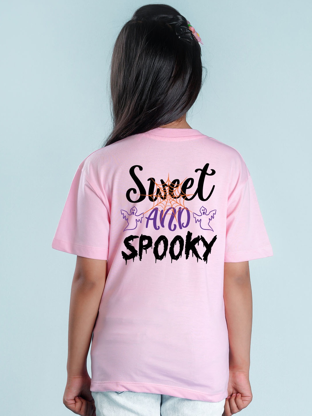 

NUSYL Girls Typography Printed Oversized T-shirt, Pink