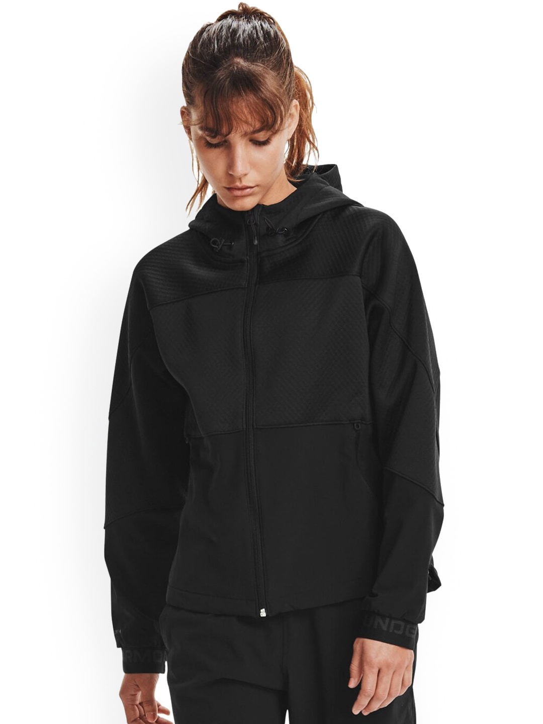 

UNDER ARMOUR Recover Swacket Hooded Sporty Jacket, Black