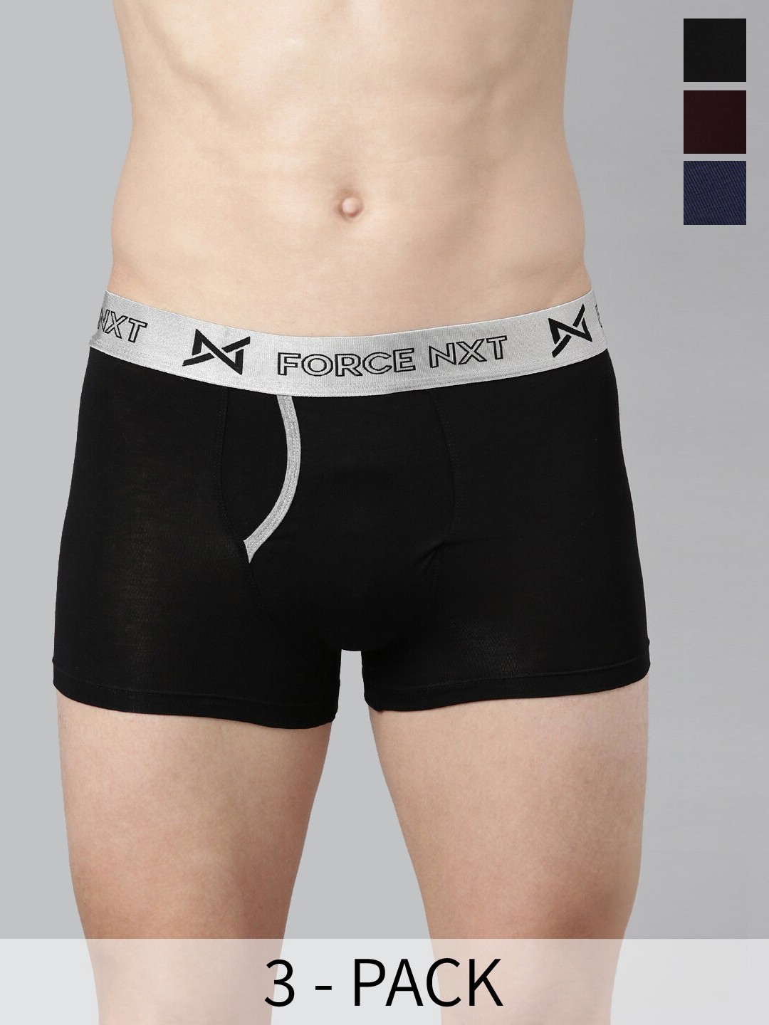 

Force NXT Pack Of 3 Assorted Trunks MNFL-65-R3-ASST-C1-PO3-Multi, Black