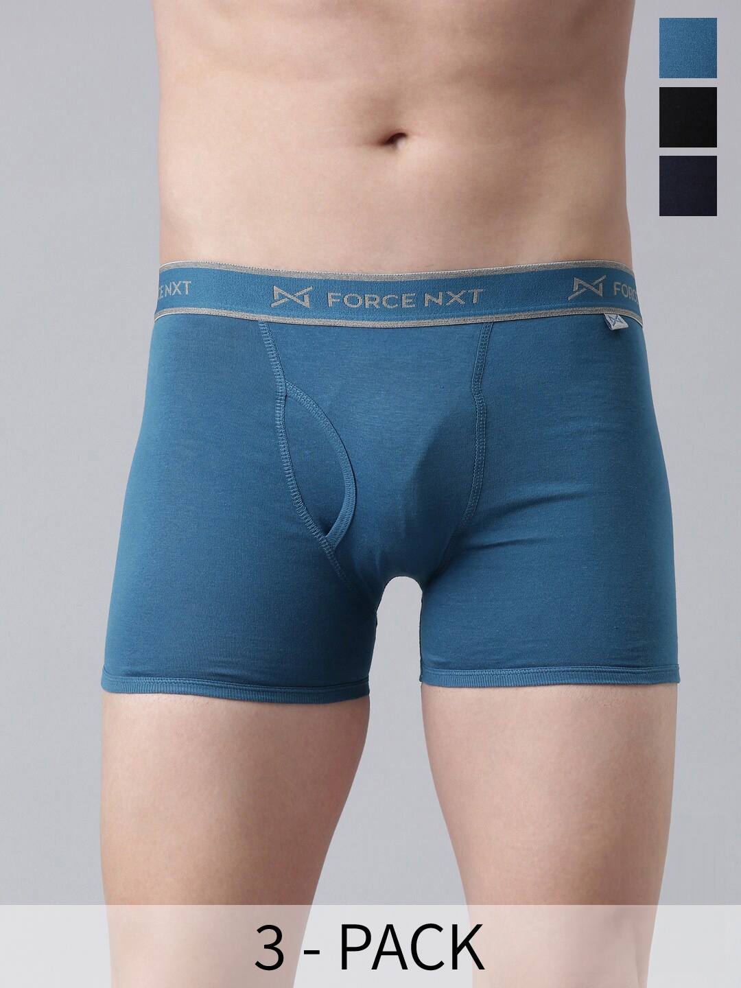 Force NXT Pack Of 3 Assorted Trunks MNFF-134-R3-ASST-C1-PO3-Multi, Teal