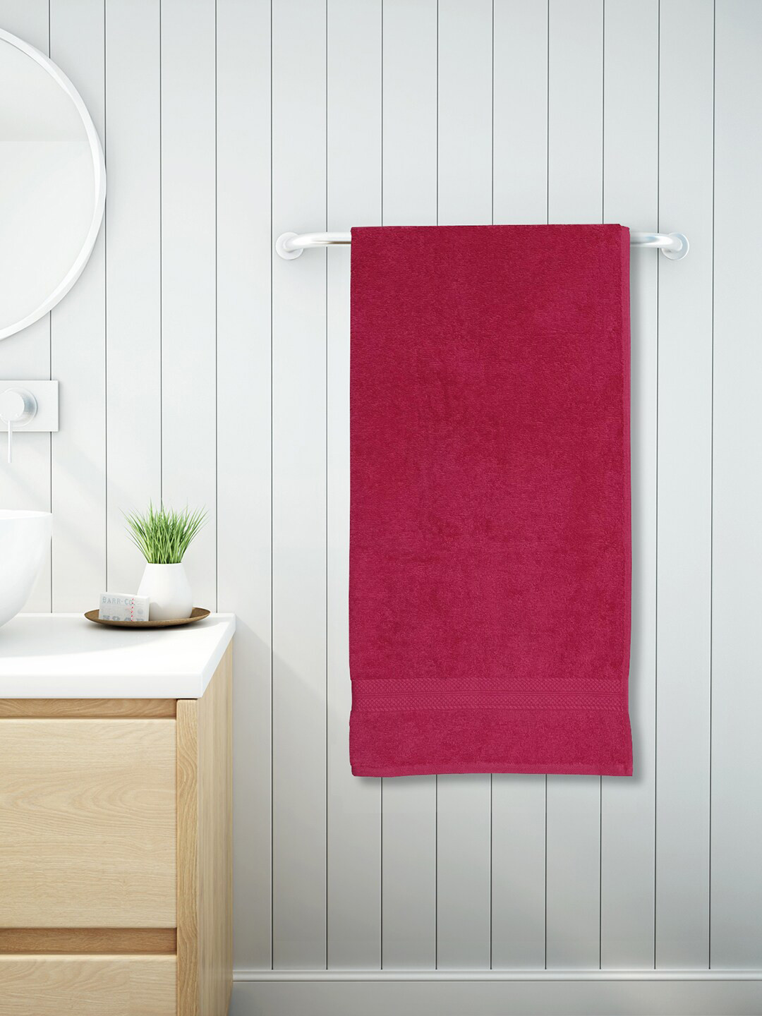 

SPACES Colorfas Pink 450 GSM Pure Cotton Bath Towel