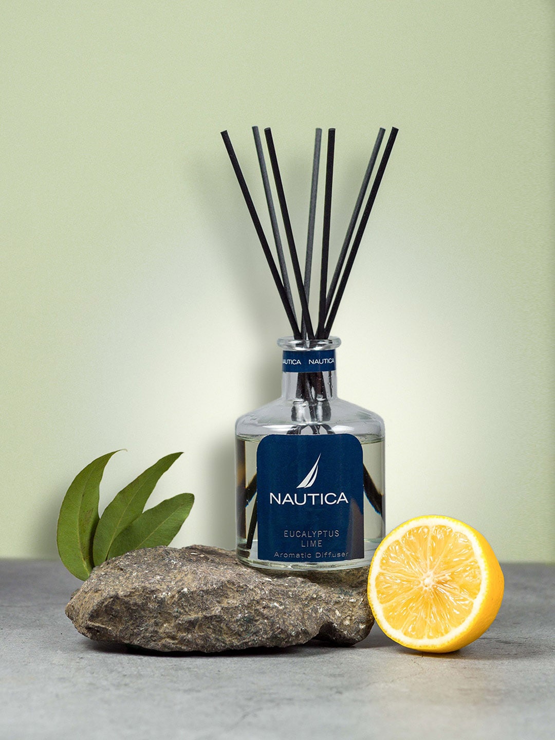 

Nautica Eucalyptus Lime 100% Natural Aroma Oil Diffuser Set With 7 Reeds 150 ML, Transparent