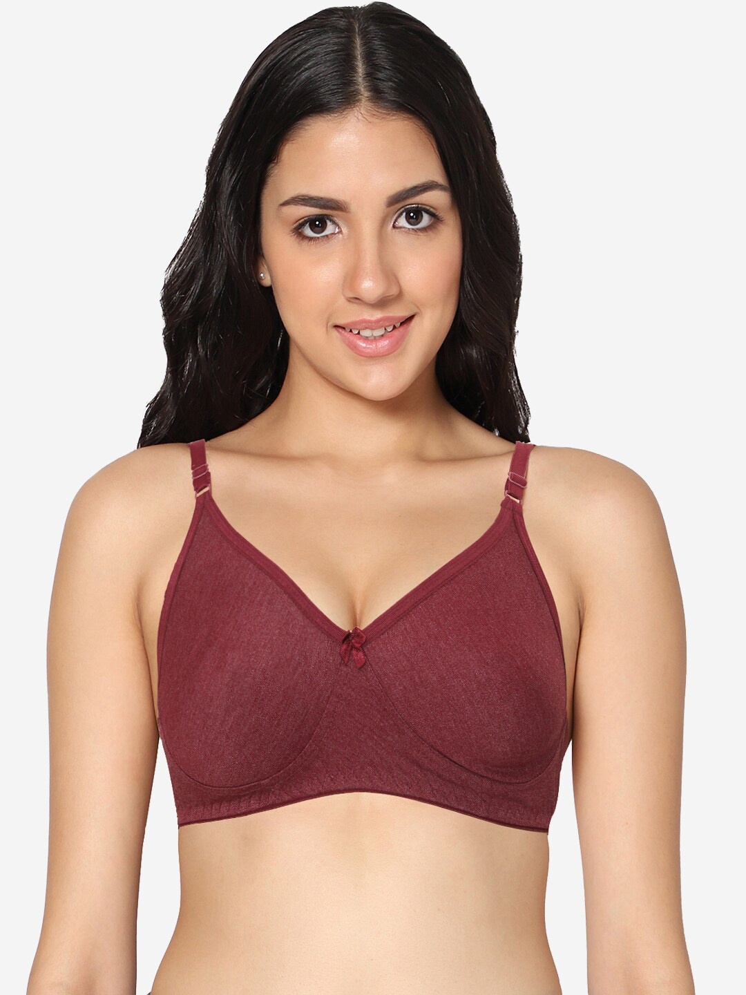 

In Care Full Coverage Non Padded Pure Cotton Everyday Bra With All Day Comfort, Maroon