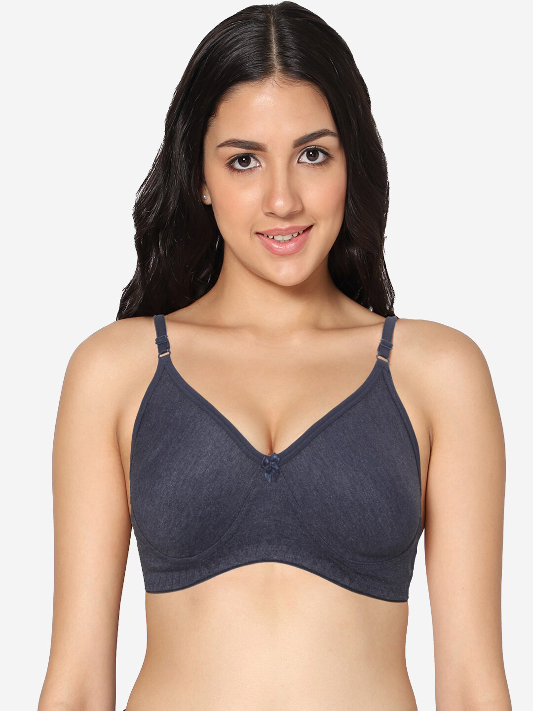

In Care Full Coverage Non Padded All Day Comfort Super Support T-shirt Bra, Navy blue