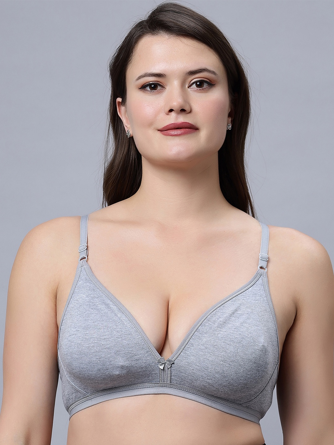 

In Care Full Coverage Non Padded Pure Cotton T-shirt Bra With All Day Comfort, Grey