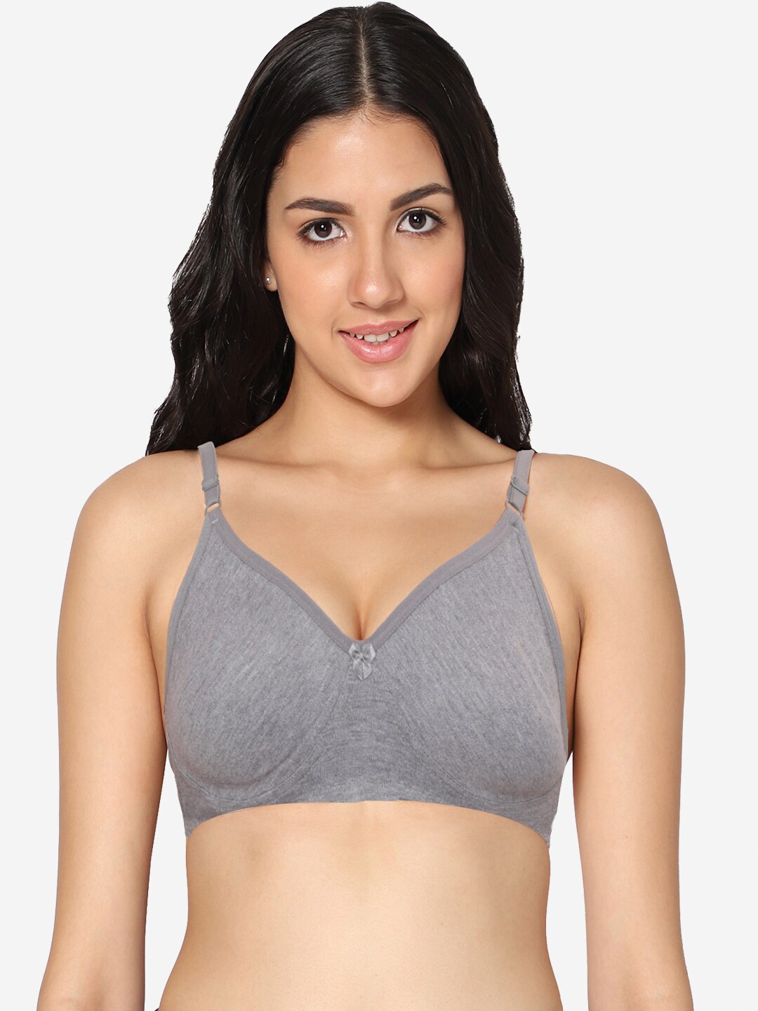 

In Care Full Coverage Pure Cotton Bra With All Day Comfort, Grey