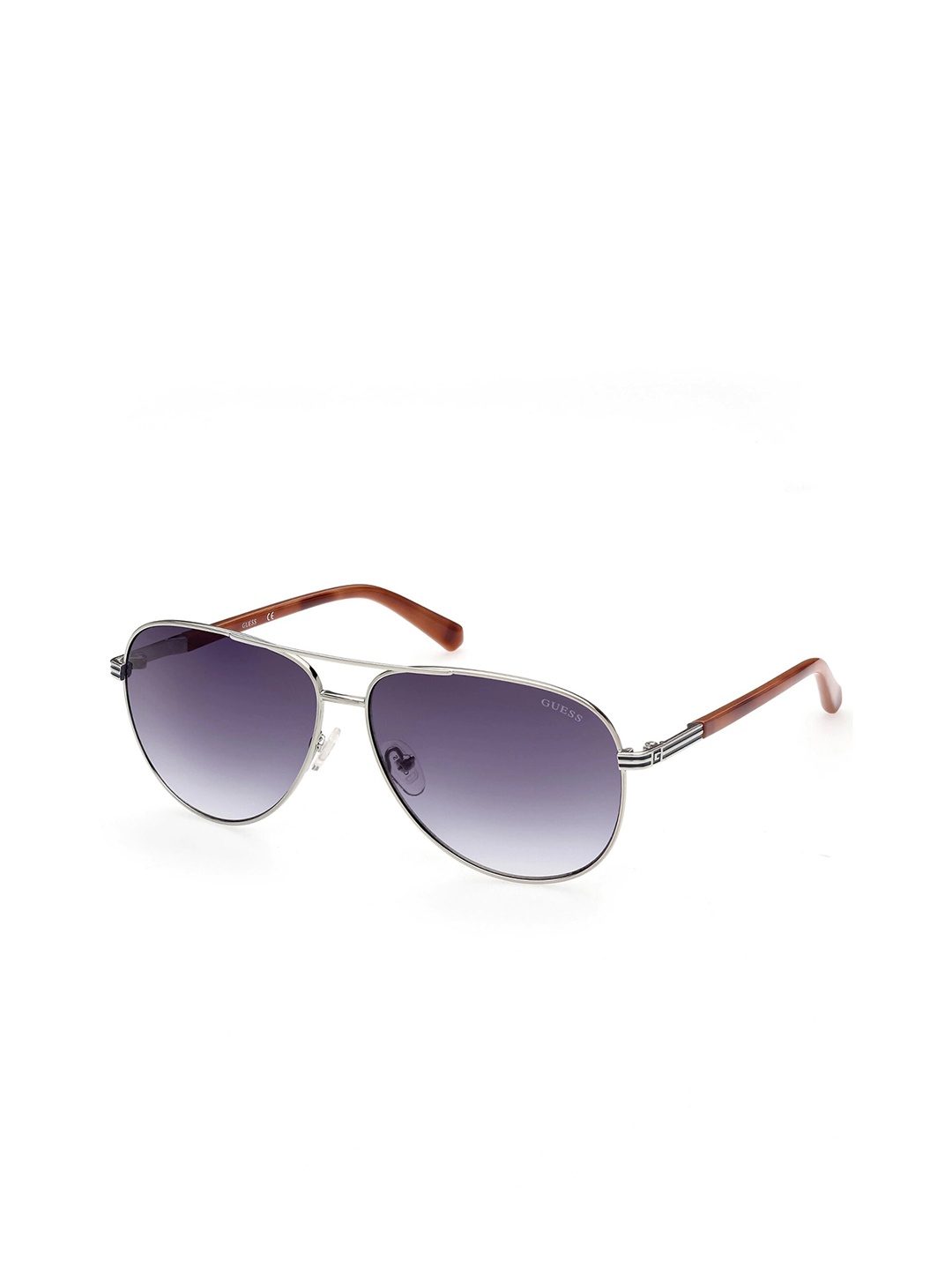 

GUESS Men Aviator Sunglasses with UV Protected Lens, Blue