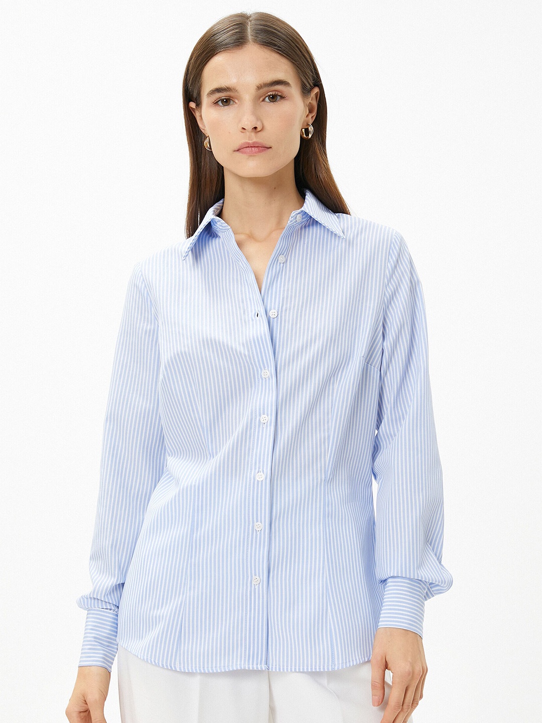 

Koton Striped Regular Fit Opaque Casual Shirt, Blue