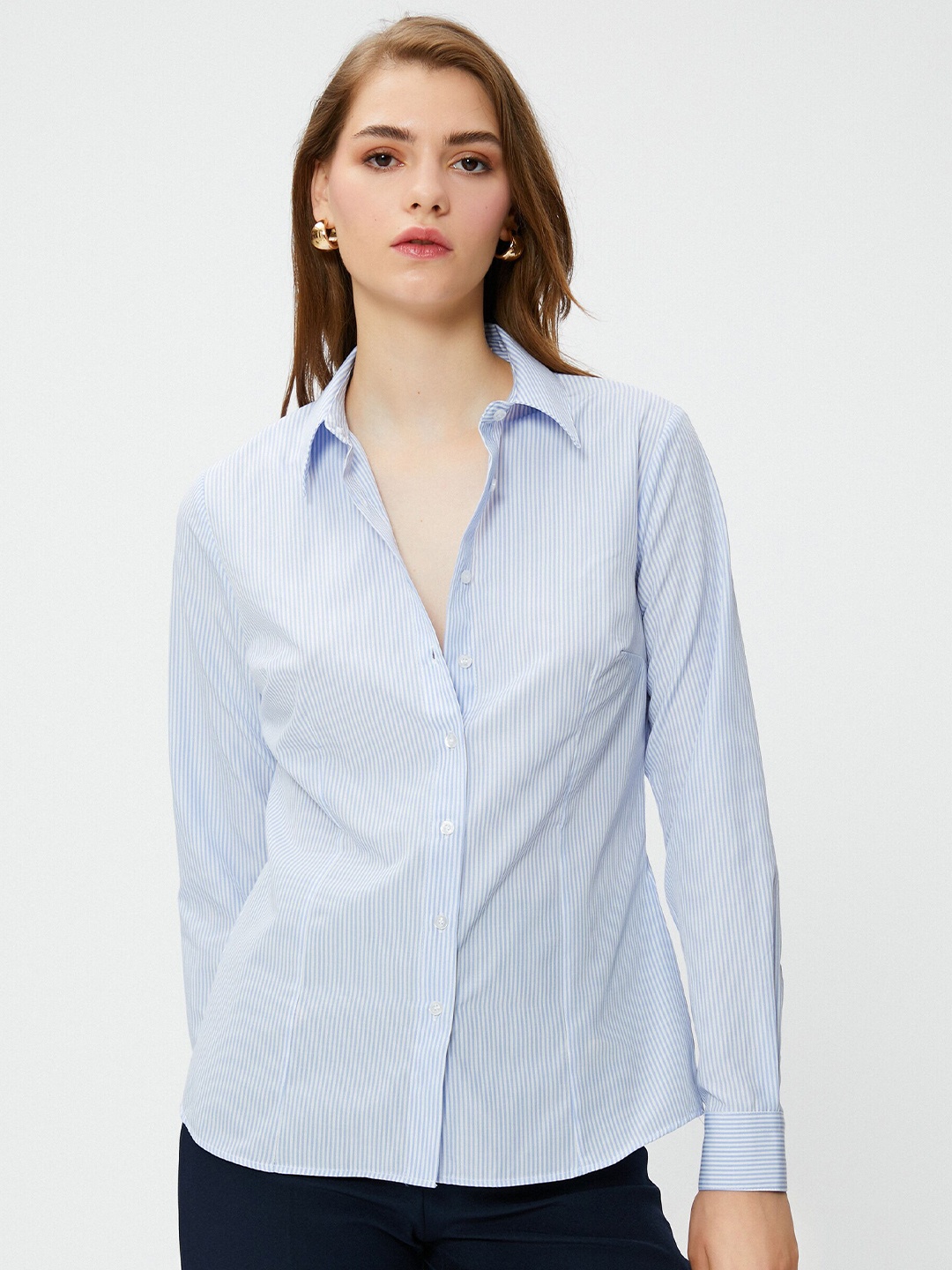 

Koton Striped Regular Fit Opaque Casual Shirt, Blue